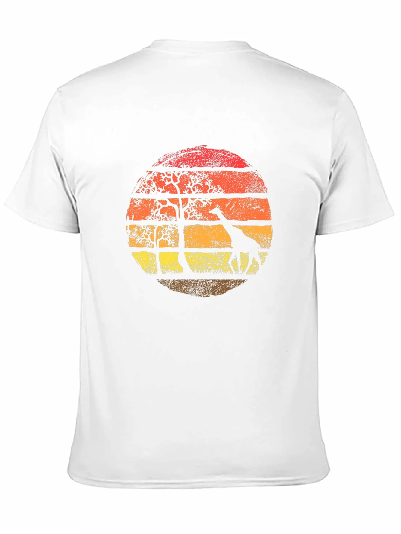 Rebbecca Giraffe Sunset Graphic Tee - Black T-Shirt