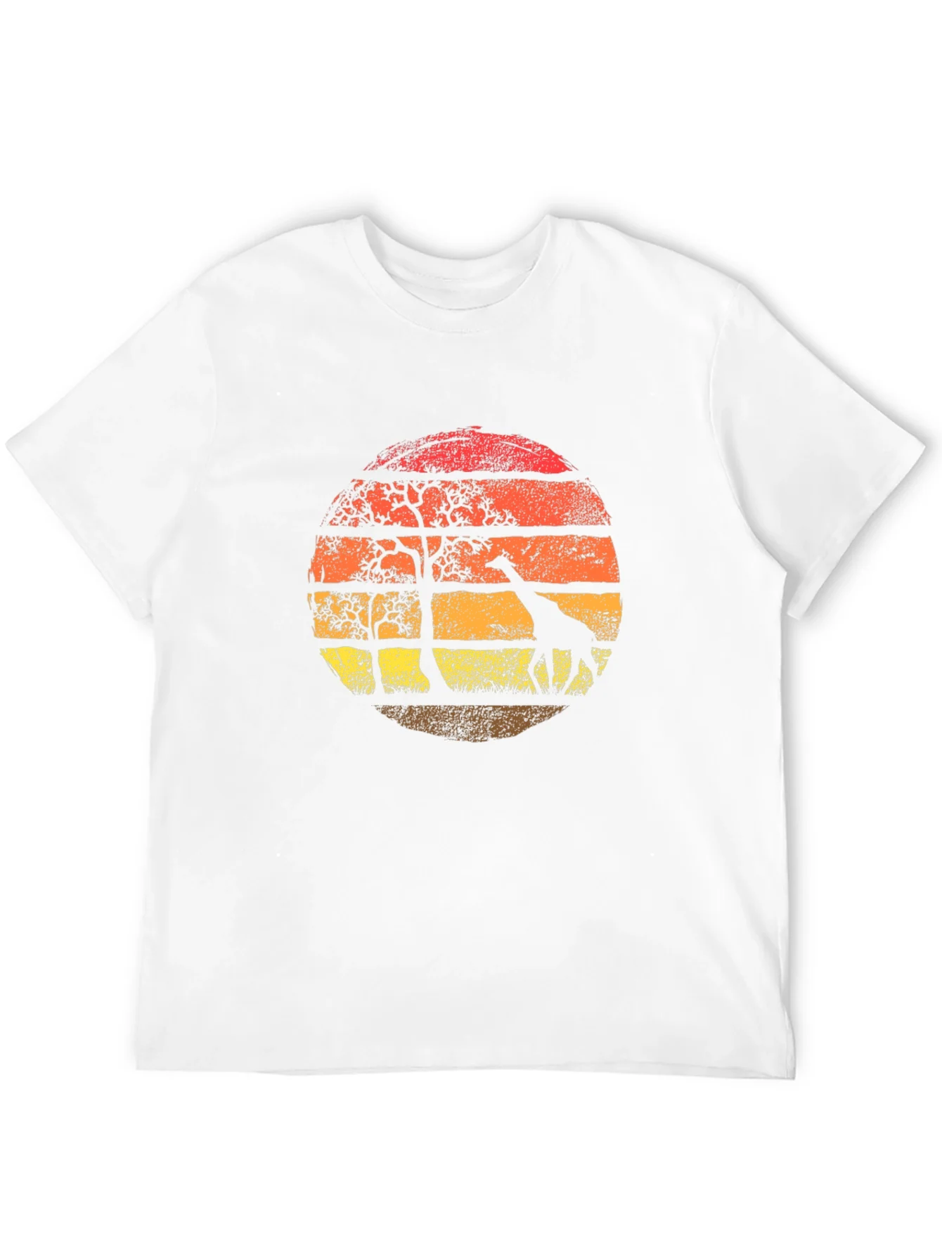 Rebbecca Giraffe Sunset Graphic Tee - Black T-Shirt
