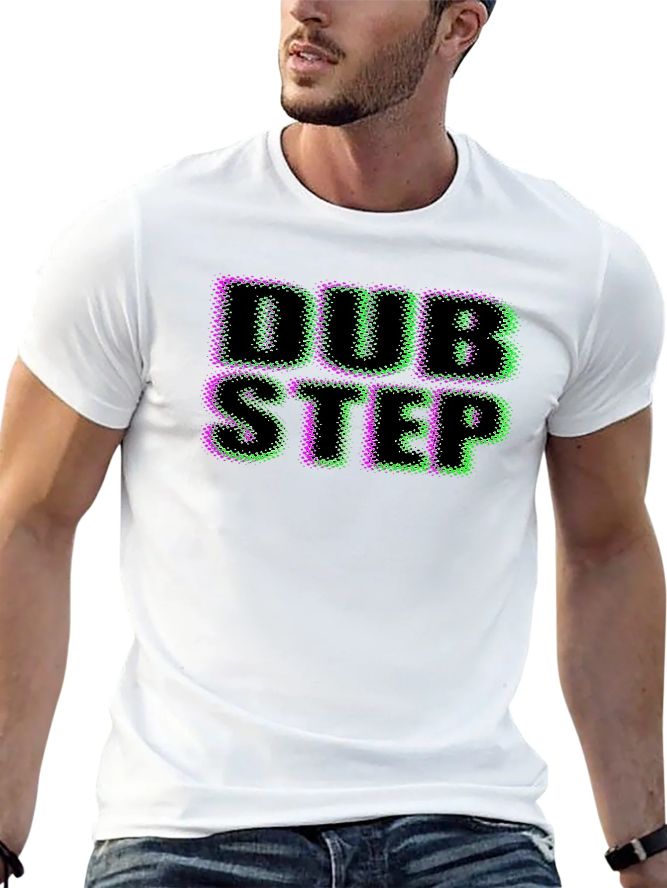 Camiseta Negra Dubstep Dise?o Gr¨¢fico ¨²nico