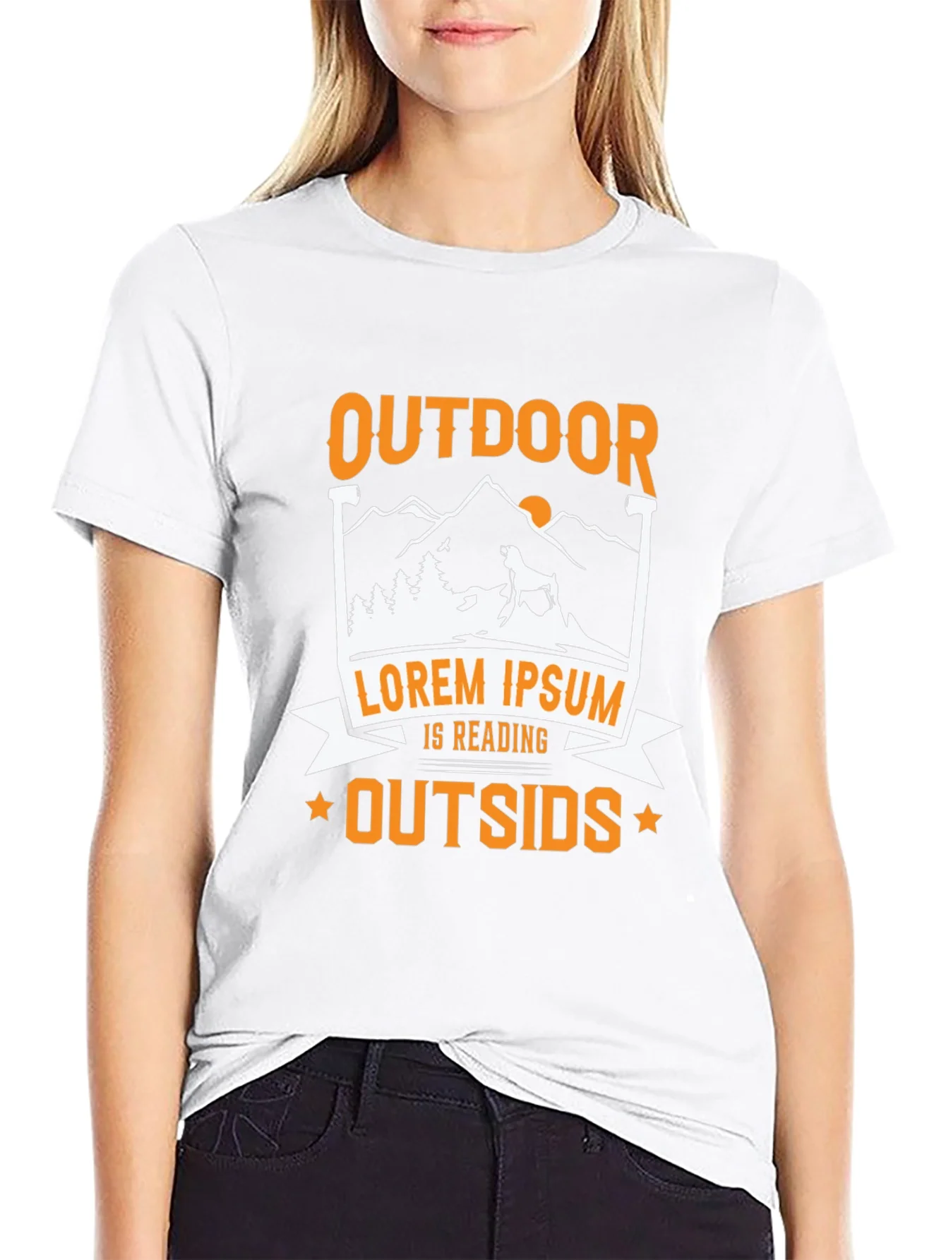 Camiseta Negra Outdoor Is Reading Outsids