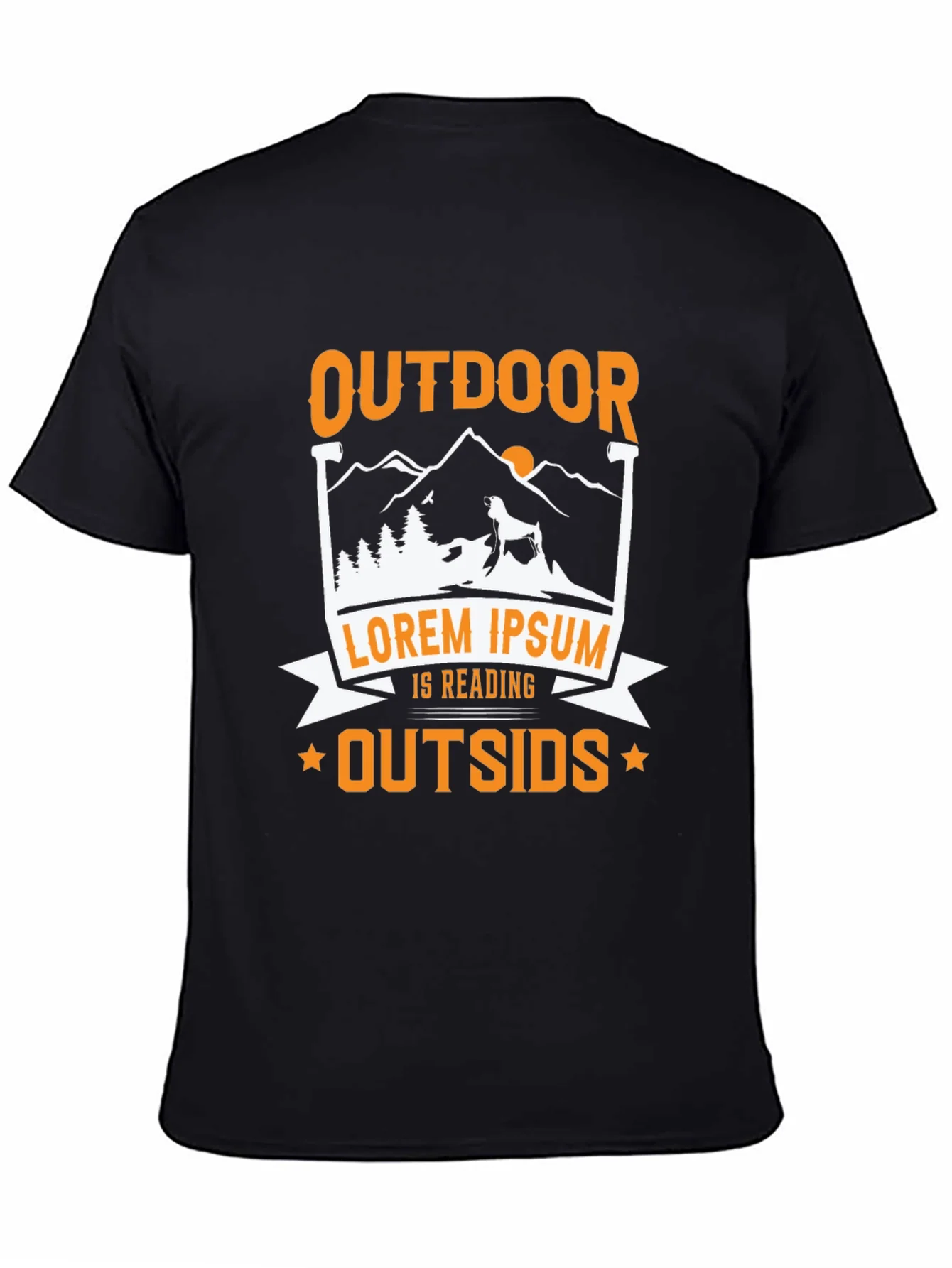 Camiseta Negra Outdoor Is Reading Outsids