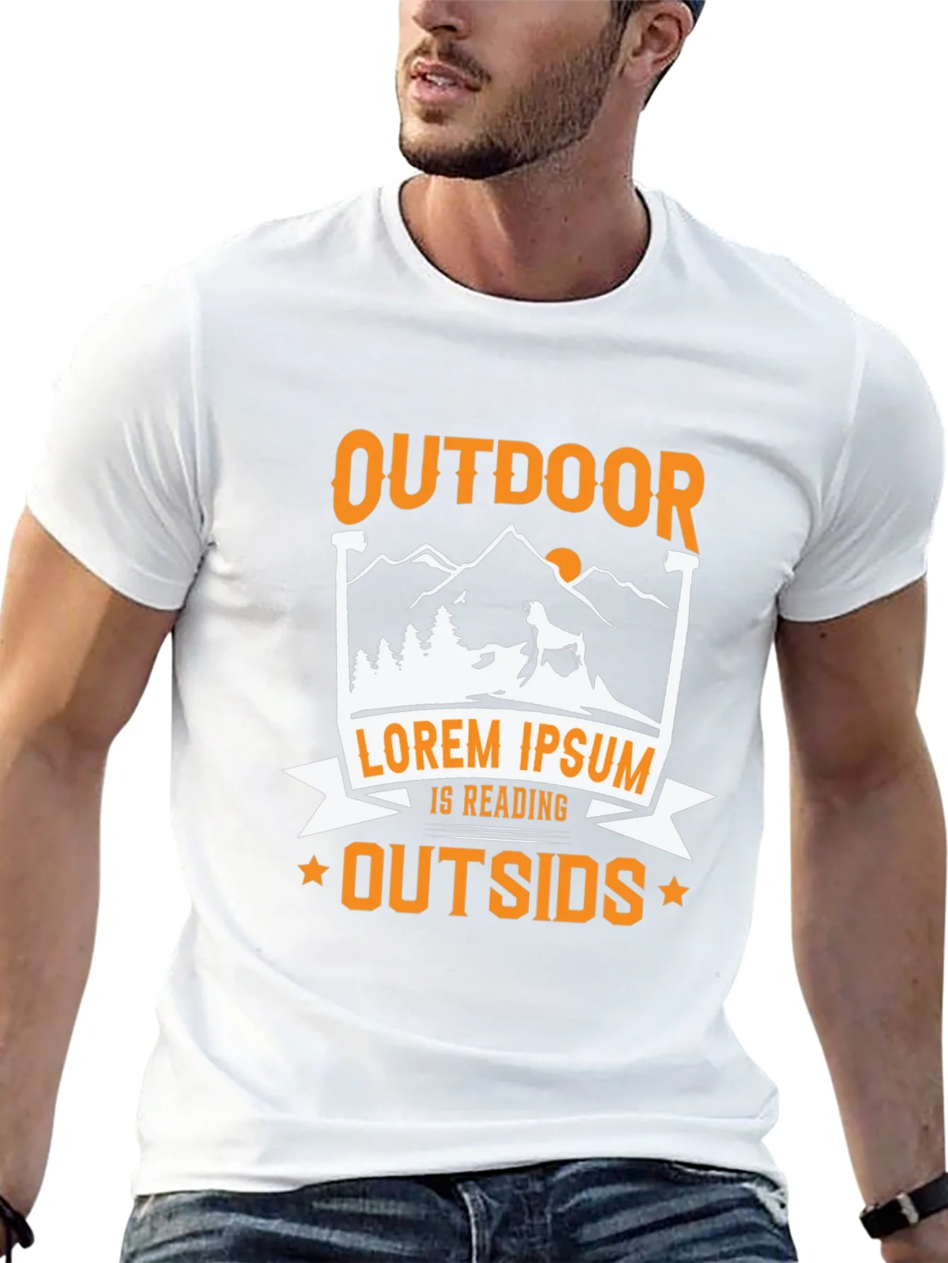 Camiseta Negra Outdoor Is Reading Outsids