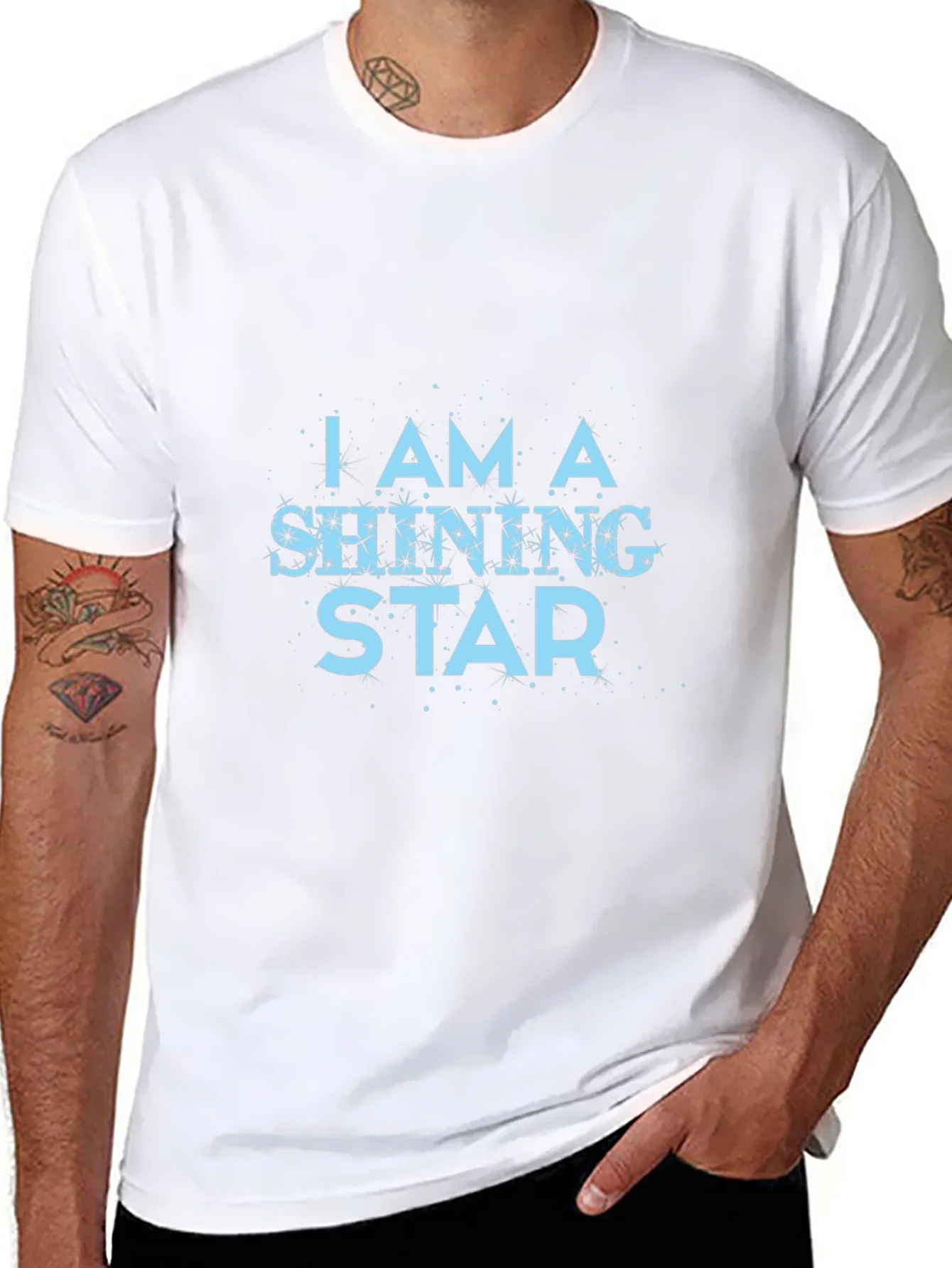 Camiseta Negra con Dise?o Soy una Estrella Brillante