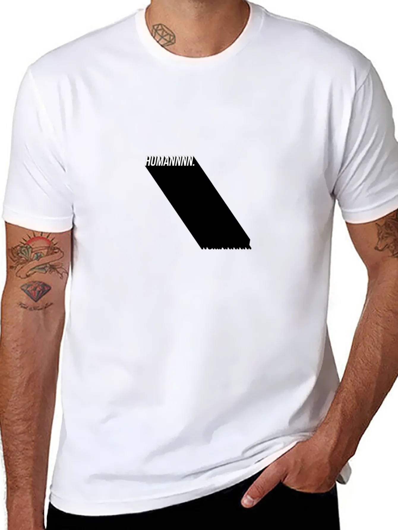 Rebbecca HUMANNNNN. Black Graphic Tee - Modern Fit