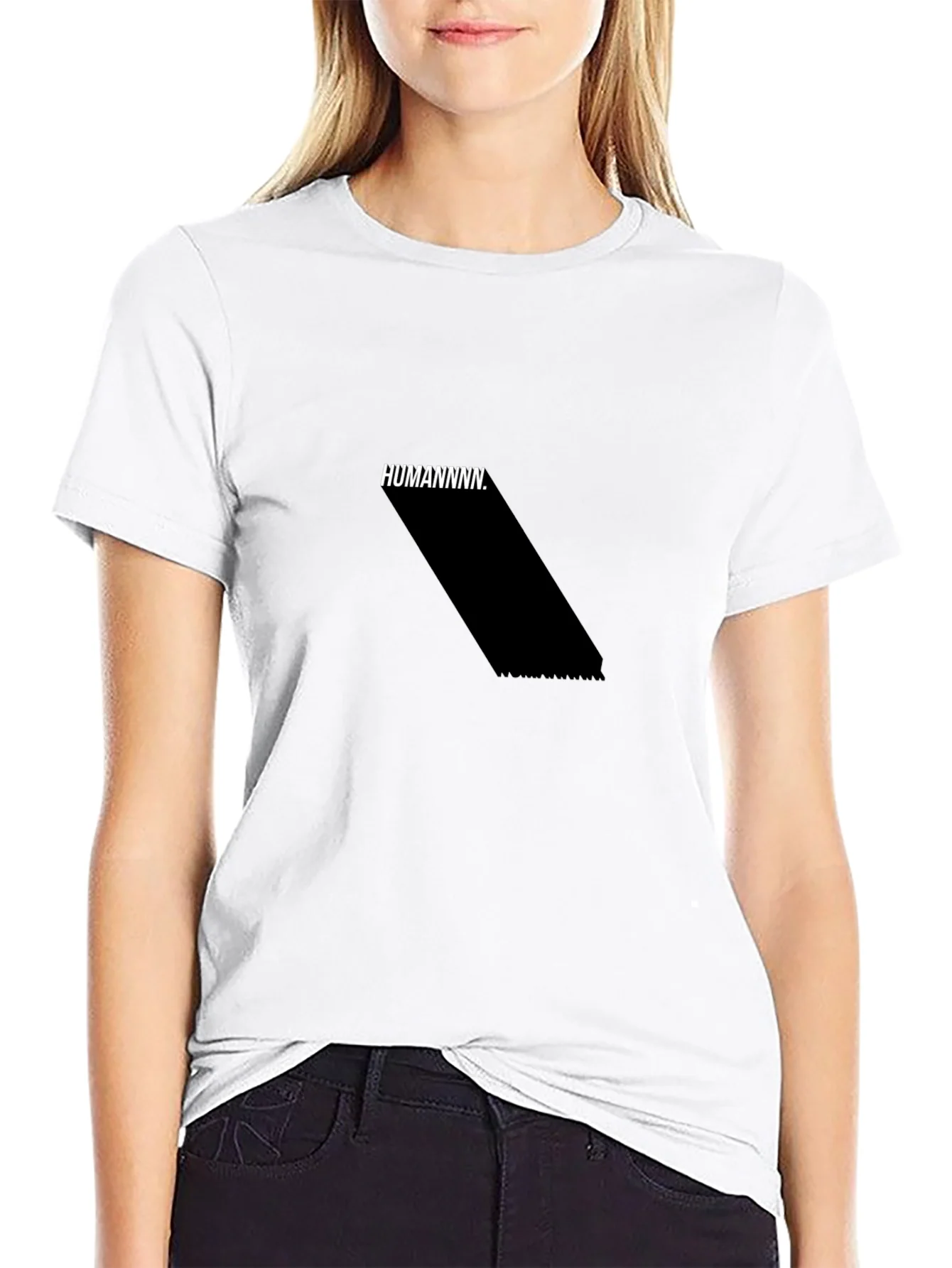 Rebbecca HUMANNNNN. Black Graphic Tee - Modern Fit