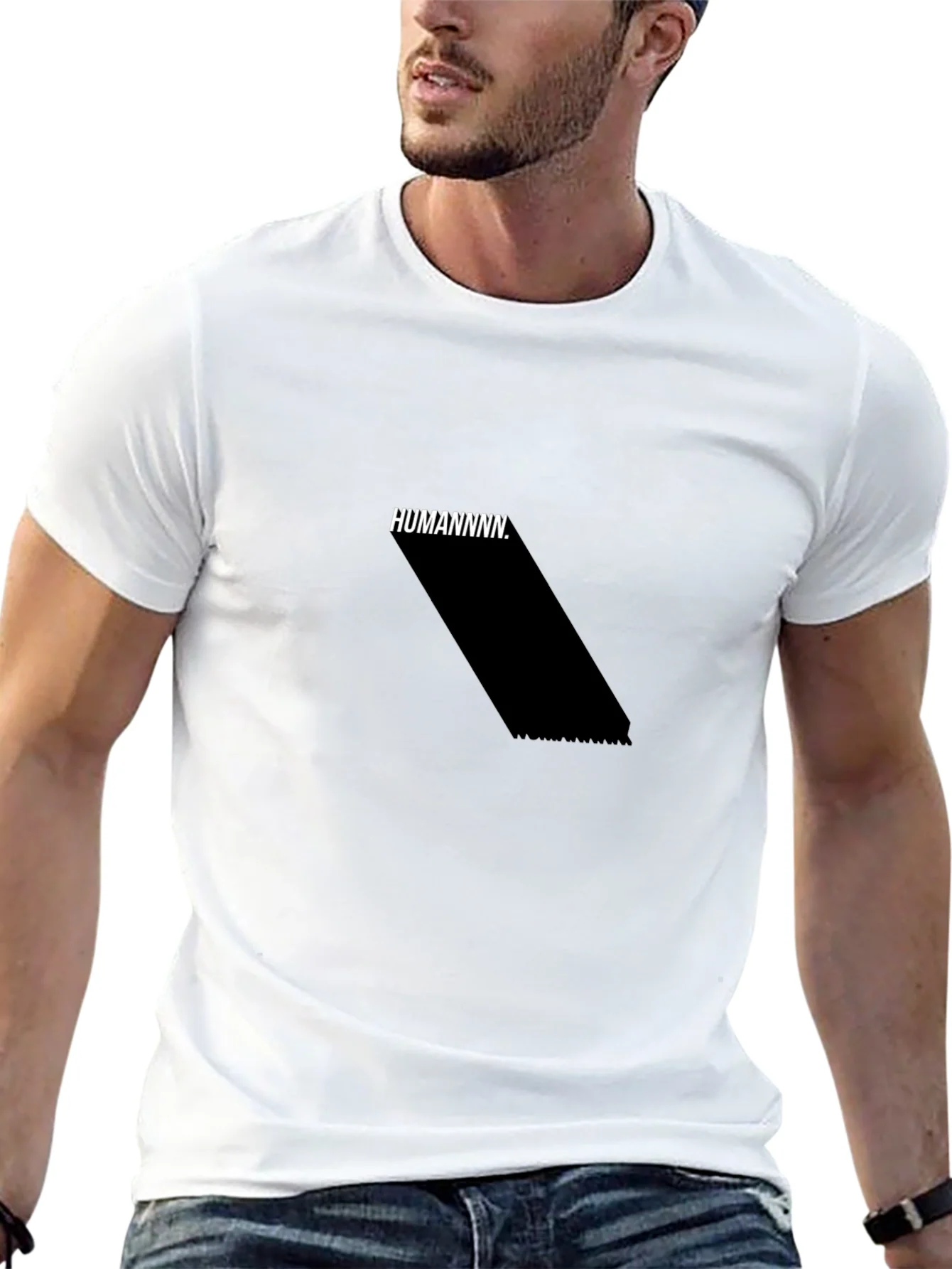 Rebbecca HUMANNNNN. Black Graphic Tee - Modern Fit