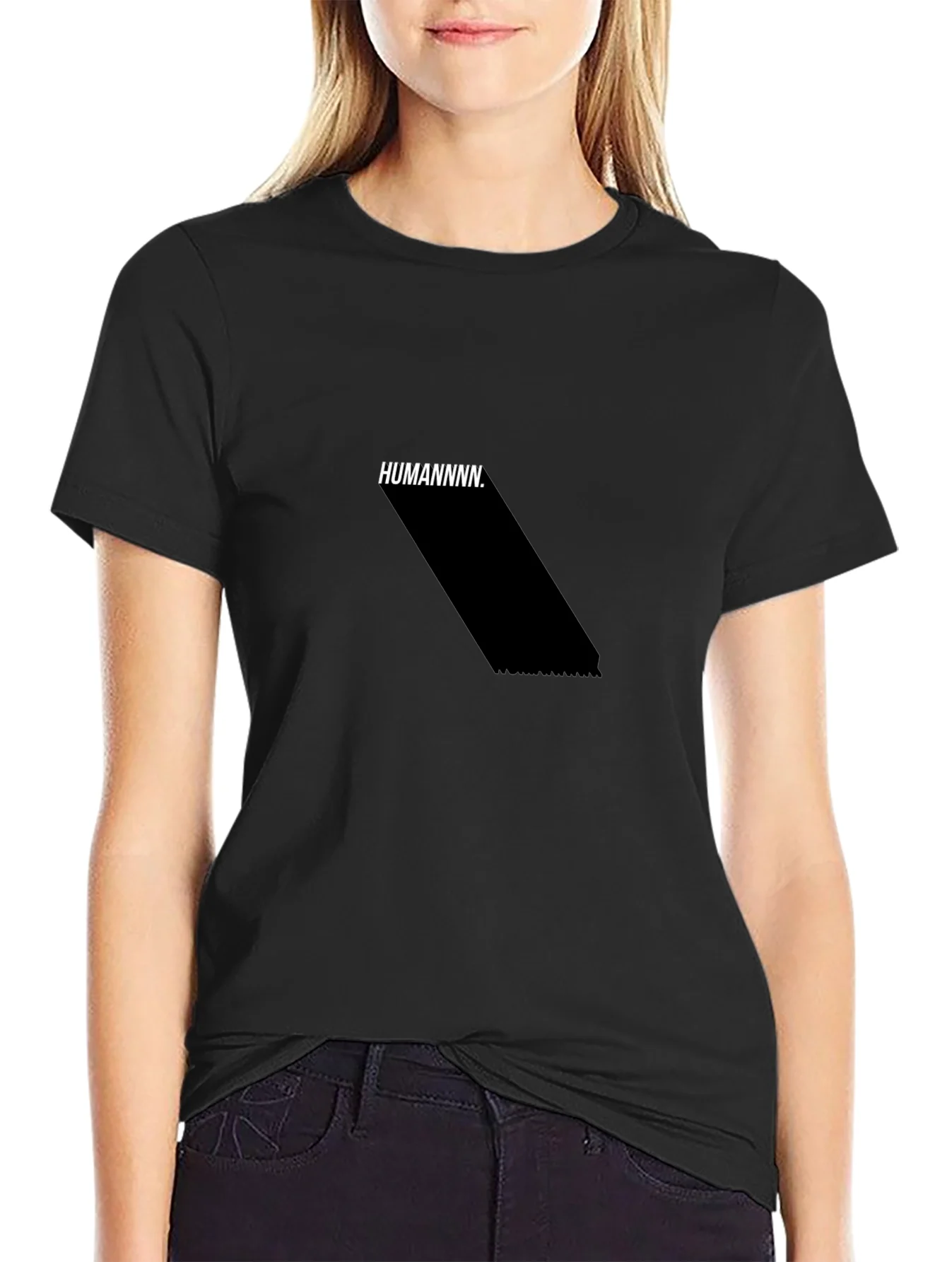 Rebbecca HUMANNNNN. Black Graphic Tee - Modern Fit