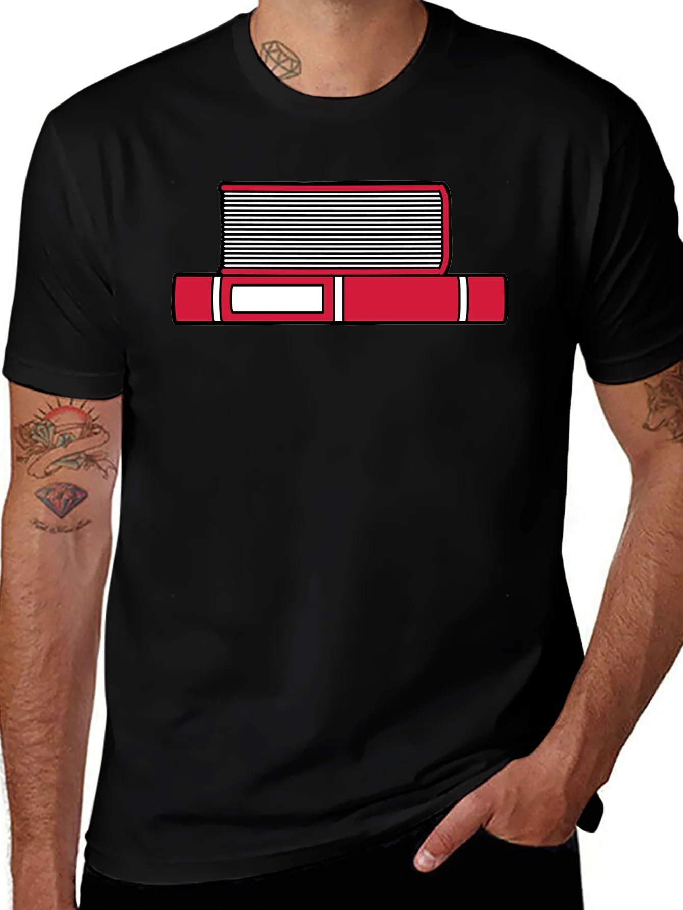 Rebbecca Book Stack Graphic T-Shirt