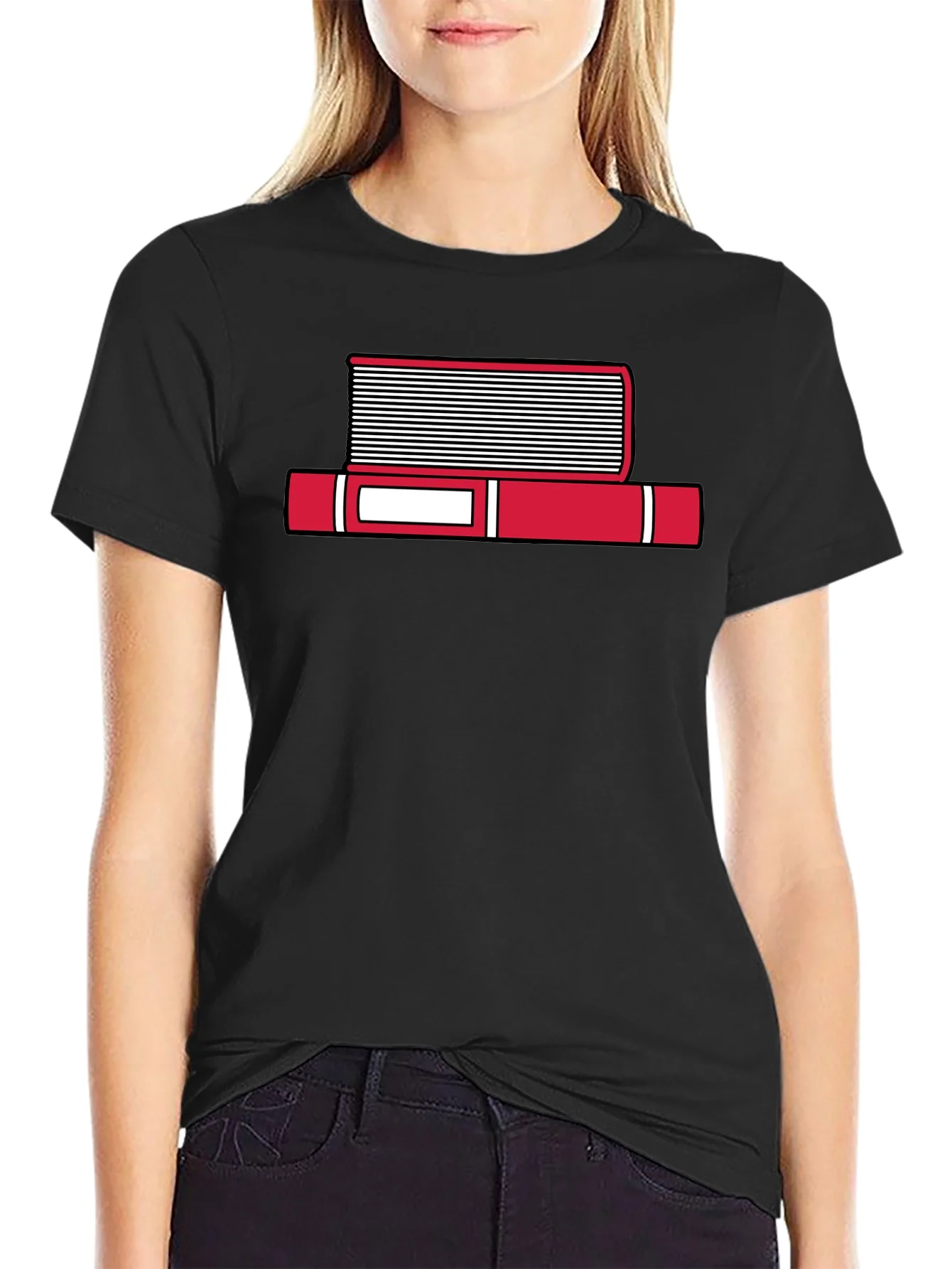 Rebbecca Book Stack Graphic T-Shirt