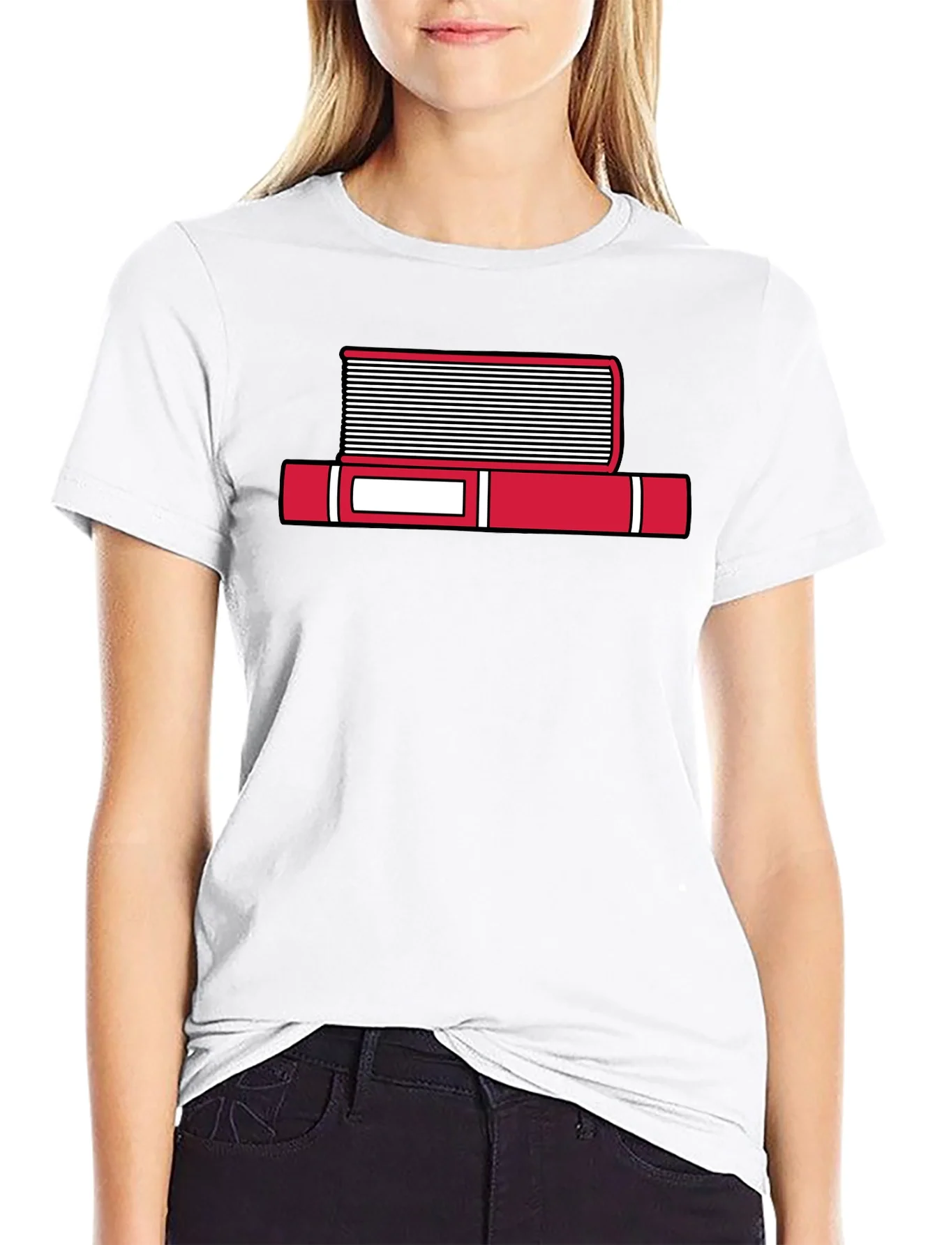 Rebbecca Book Stack Graphic T-Shirt