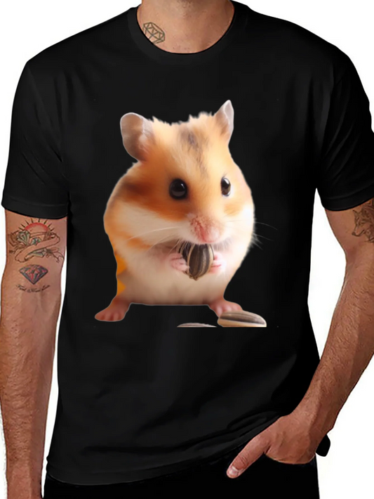 Rebbecca Hamster Seed Graphic T-Shirt Mens Black Tee
