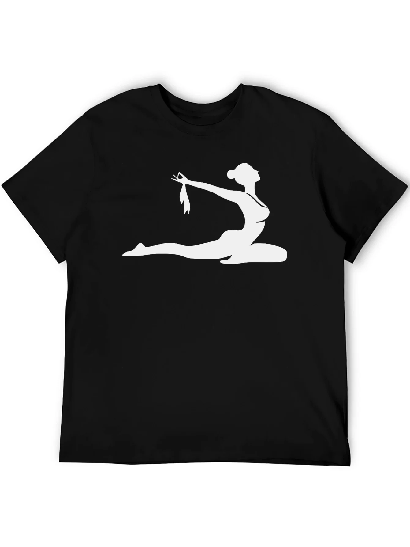 Rebbecca Yoga Pose Graphic T-Shirt - Black Cotton Blend