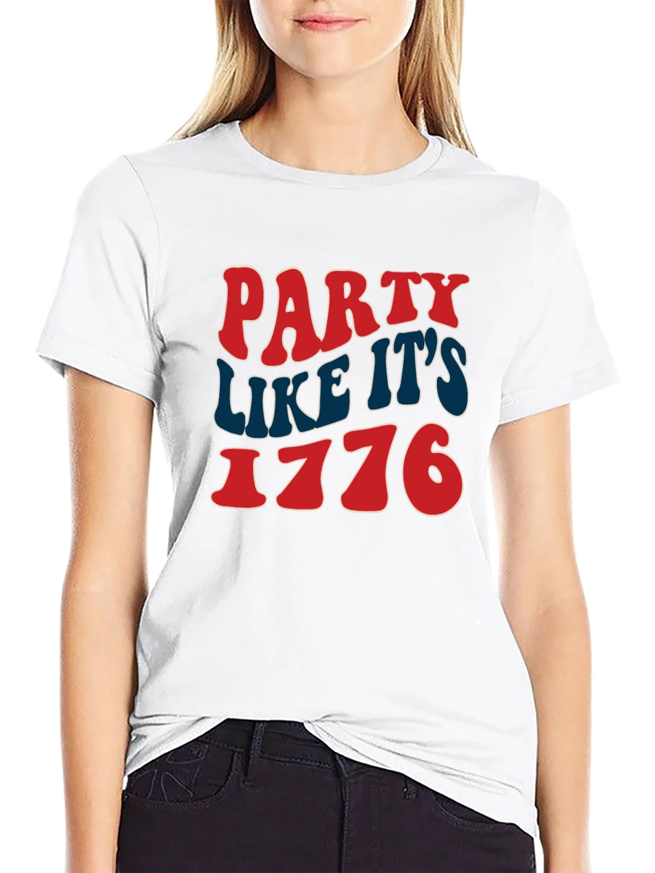 Camiseta Negra: Fiesta Como en 1776