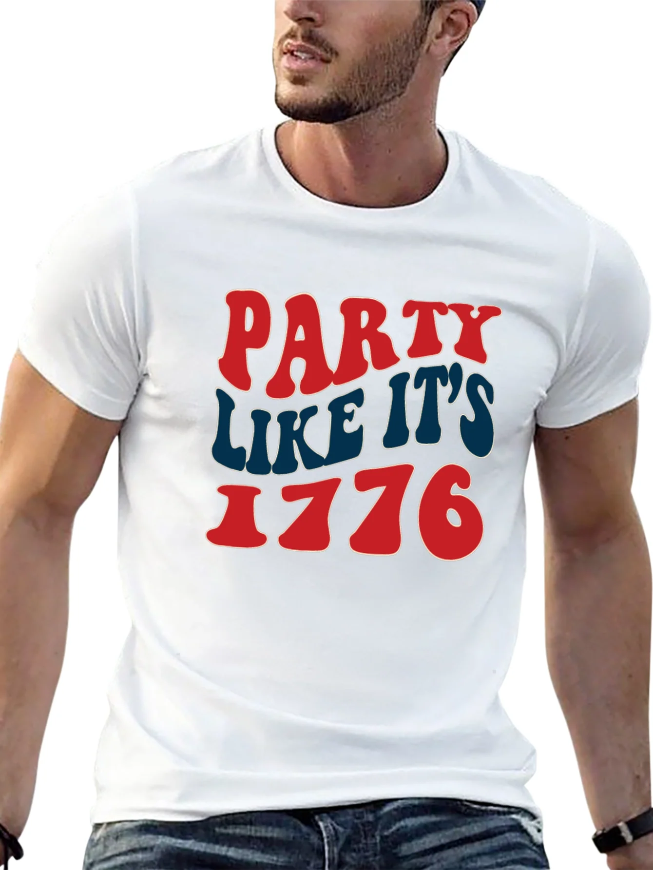 Camiseta Negra: Fiesta Como en 1776