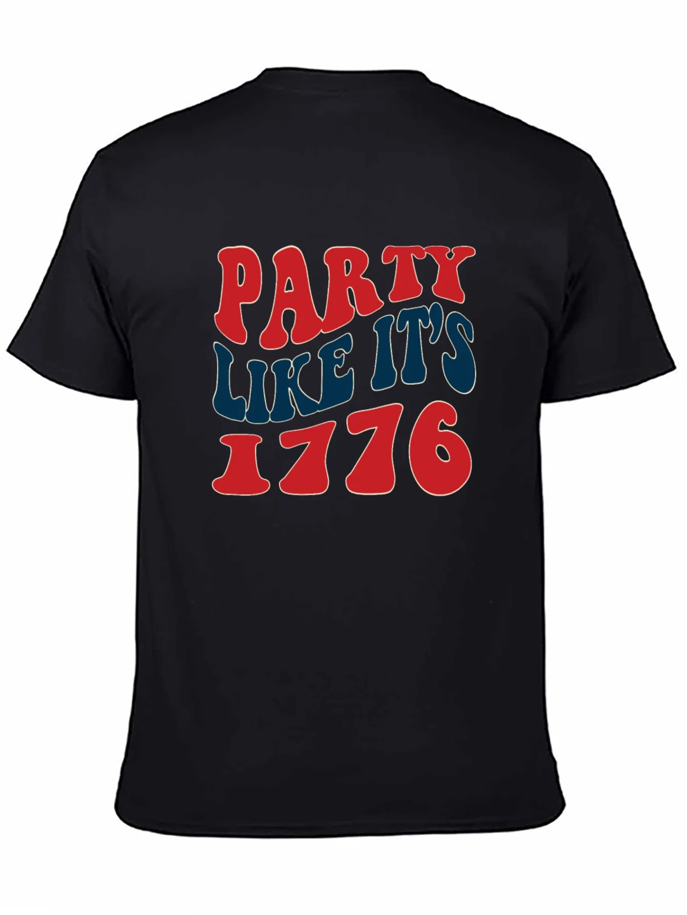 Camiseta Negra: Fiesta Como en 1776
