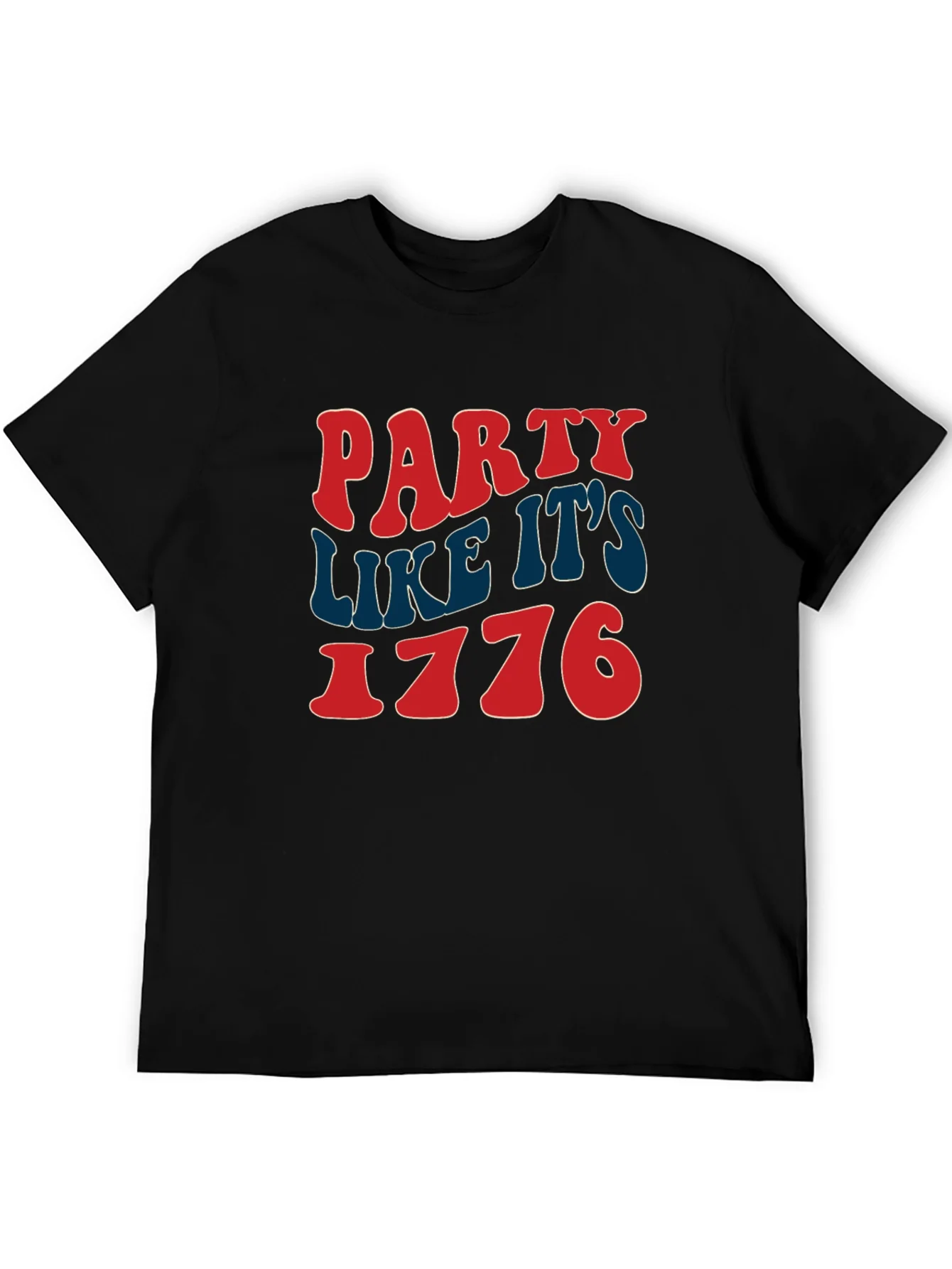 Camiseta Negra: Fiesta Como en 1776