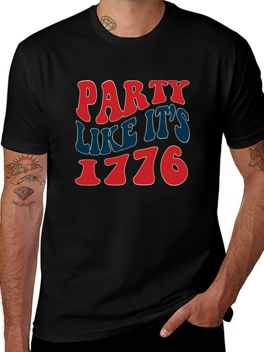 Camiseta Negra: Fiesta Como en 1776
