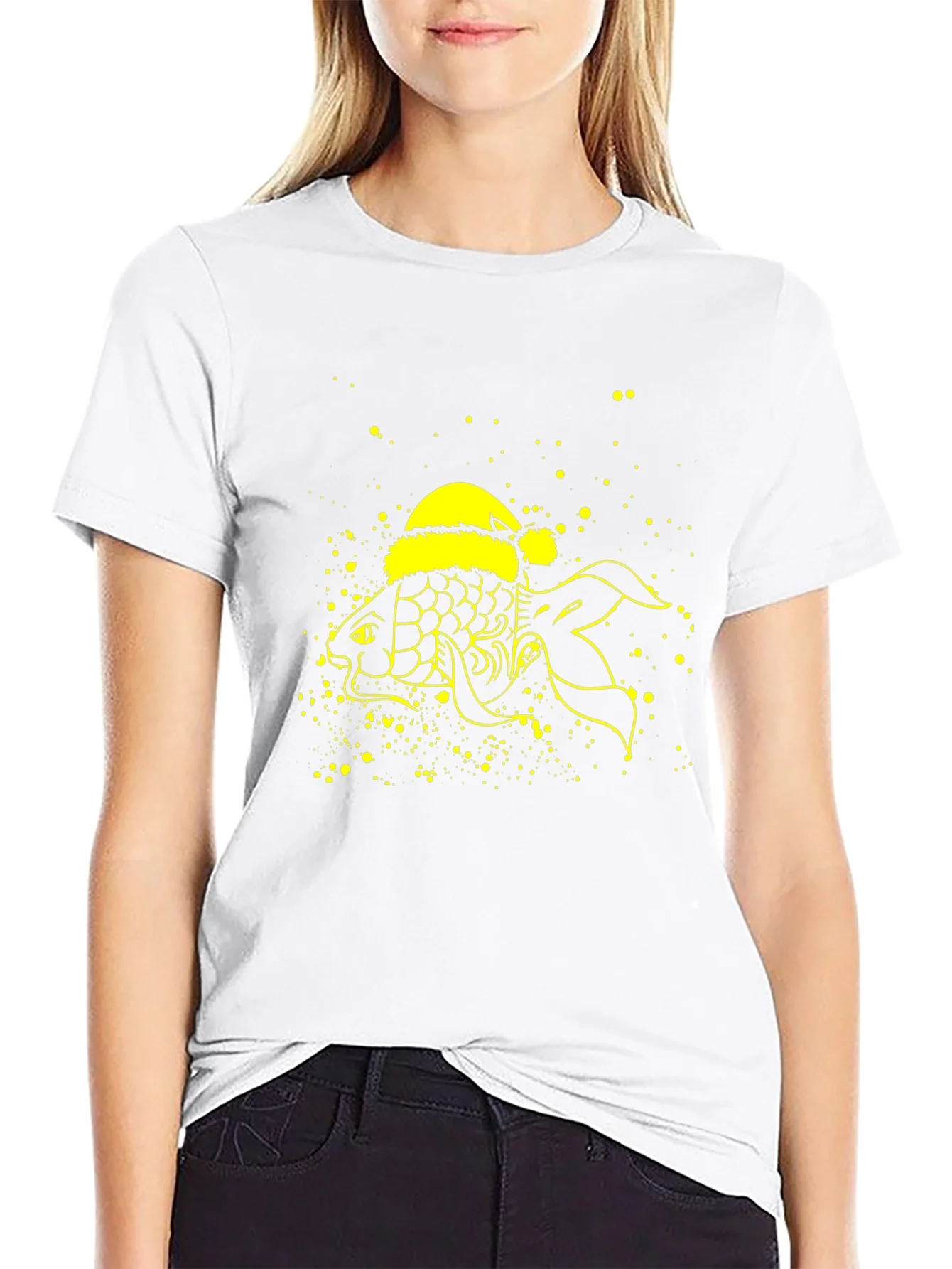 Rebbecca Festive Fish T-Shirt - Holiday Novelty Tee