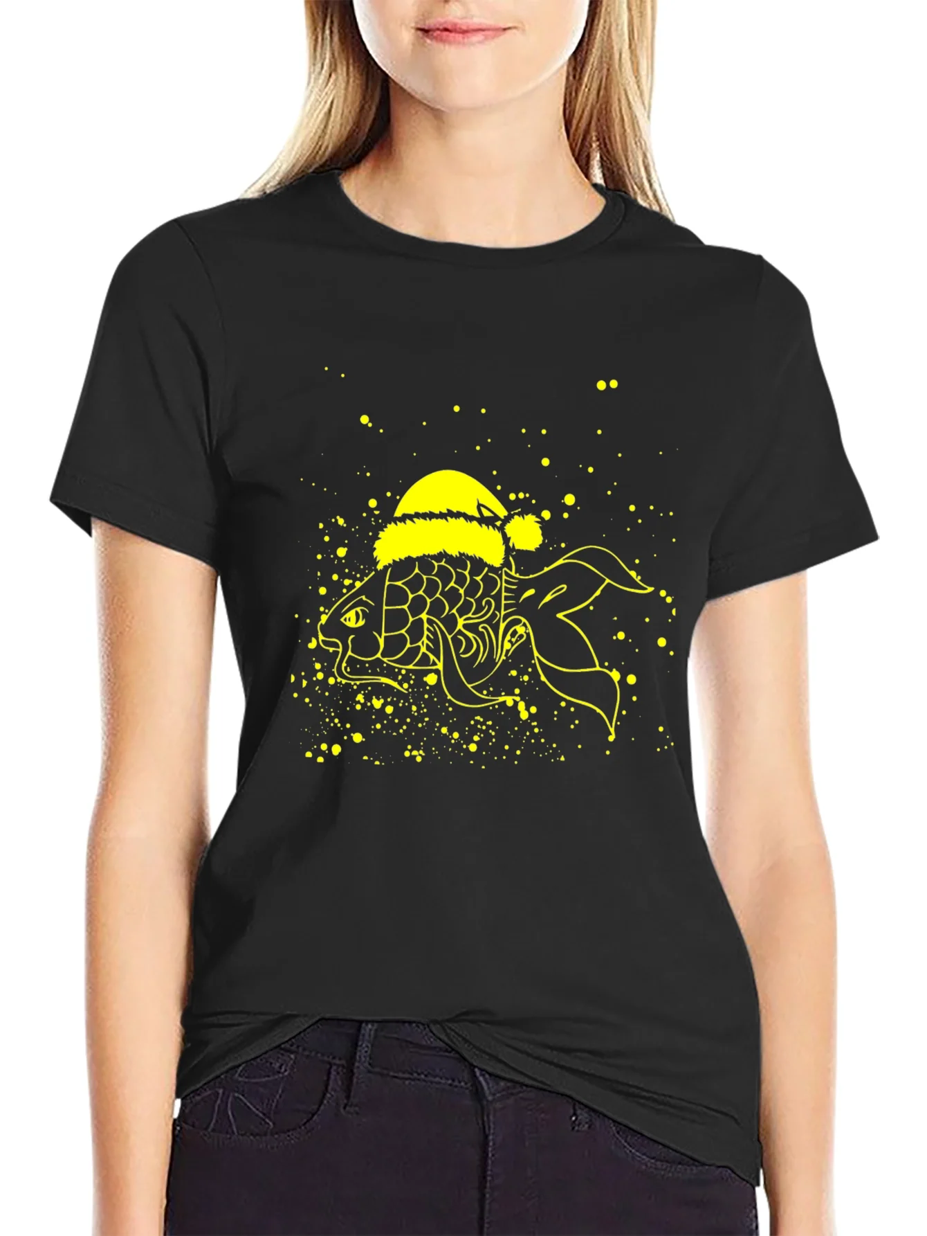 Rebbecca Festive Fish T-Shirt - Holiday Novelty Tee