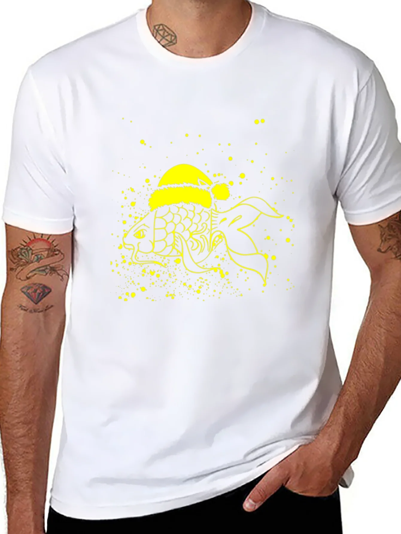 Rebbecca Festive Fish T-Shirt - Holiday Novelty Tee