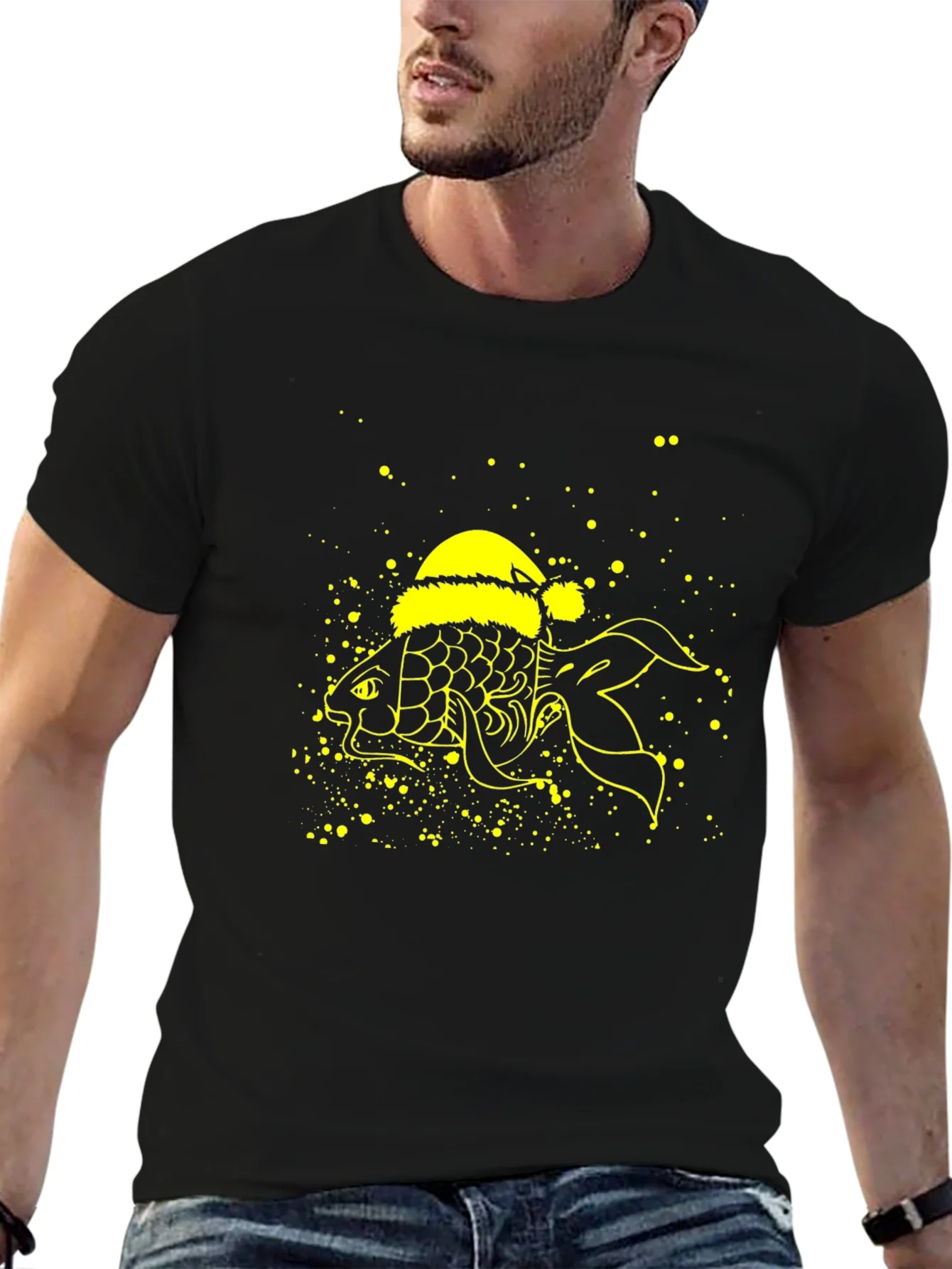 Rebbecca Festive Fish T-Shirt - Holiday Novelty Tee