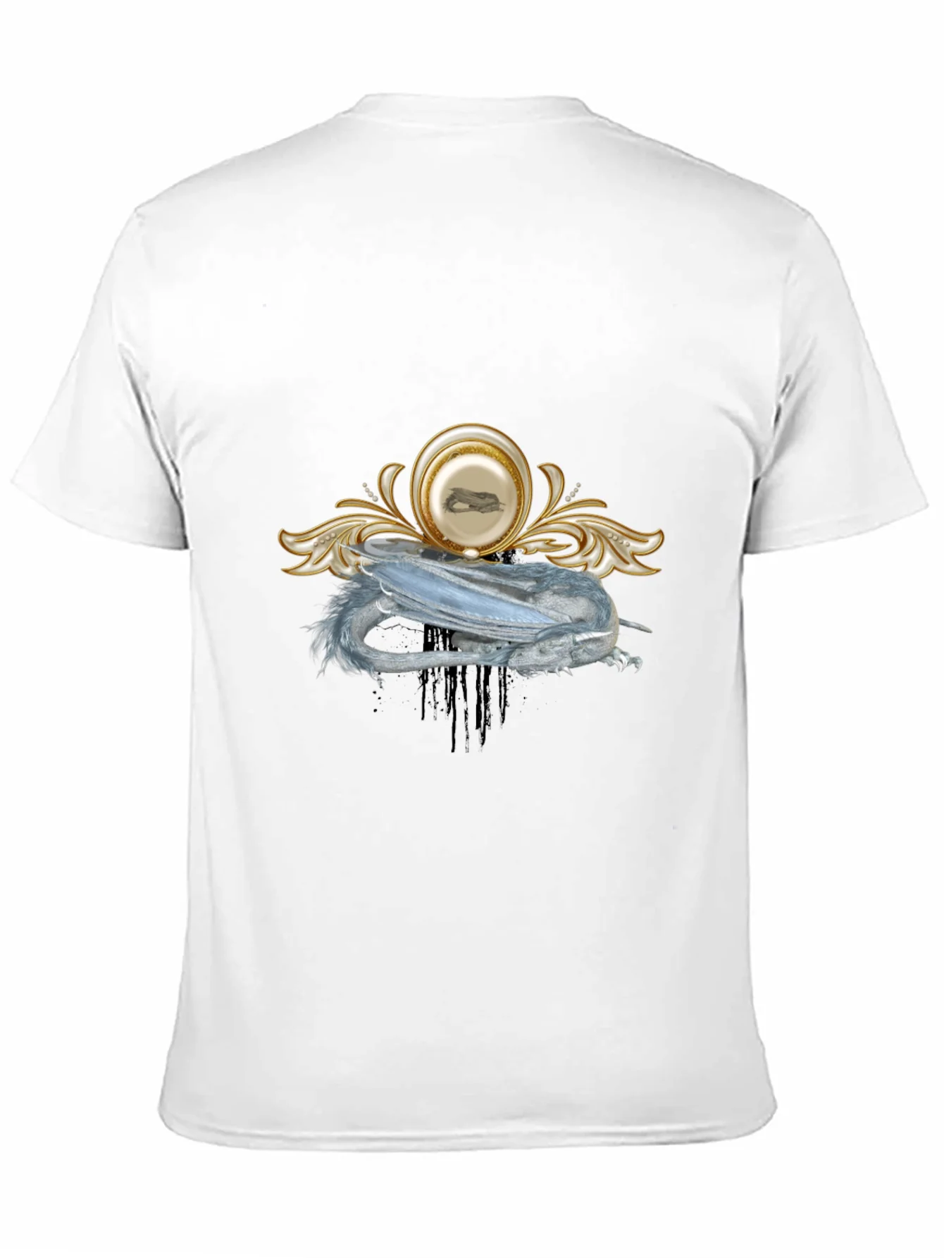 Camiseta Negra con Dise?o de Drag¨®n