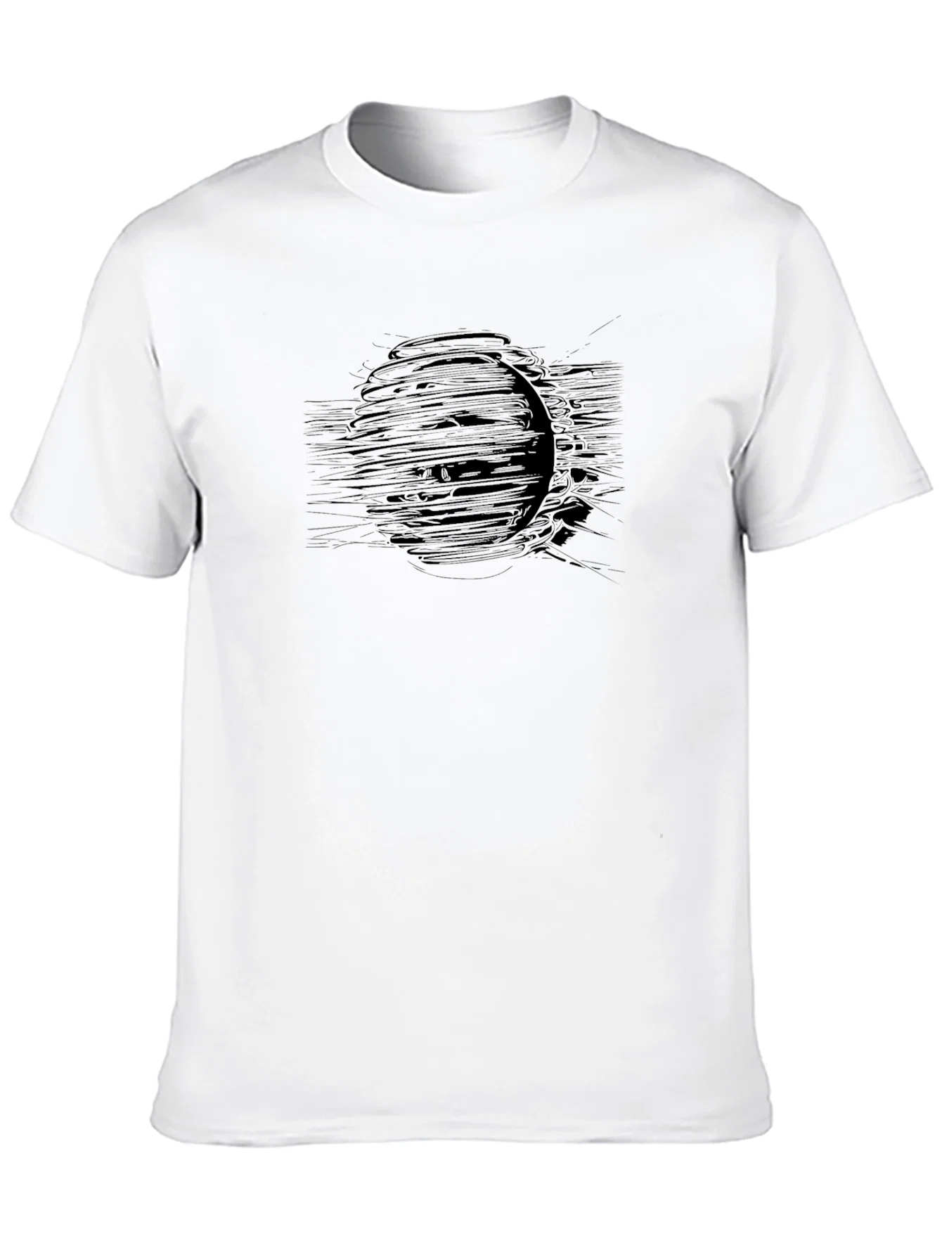 Rebbecca Abstract Graphic Black Crew Neck T-Shirt