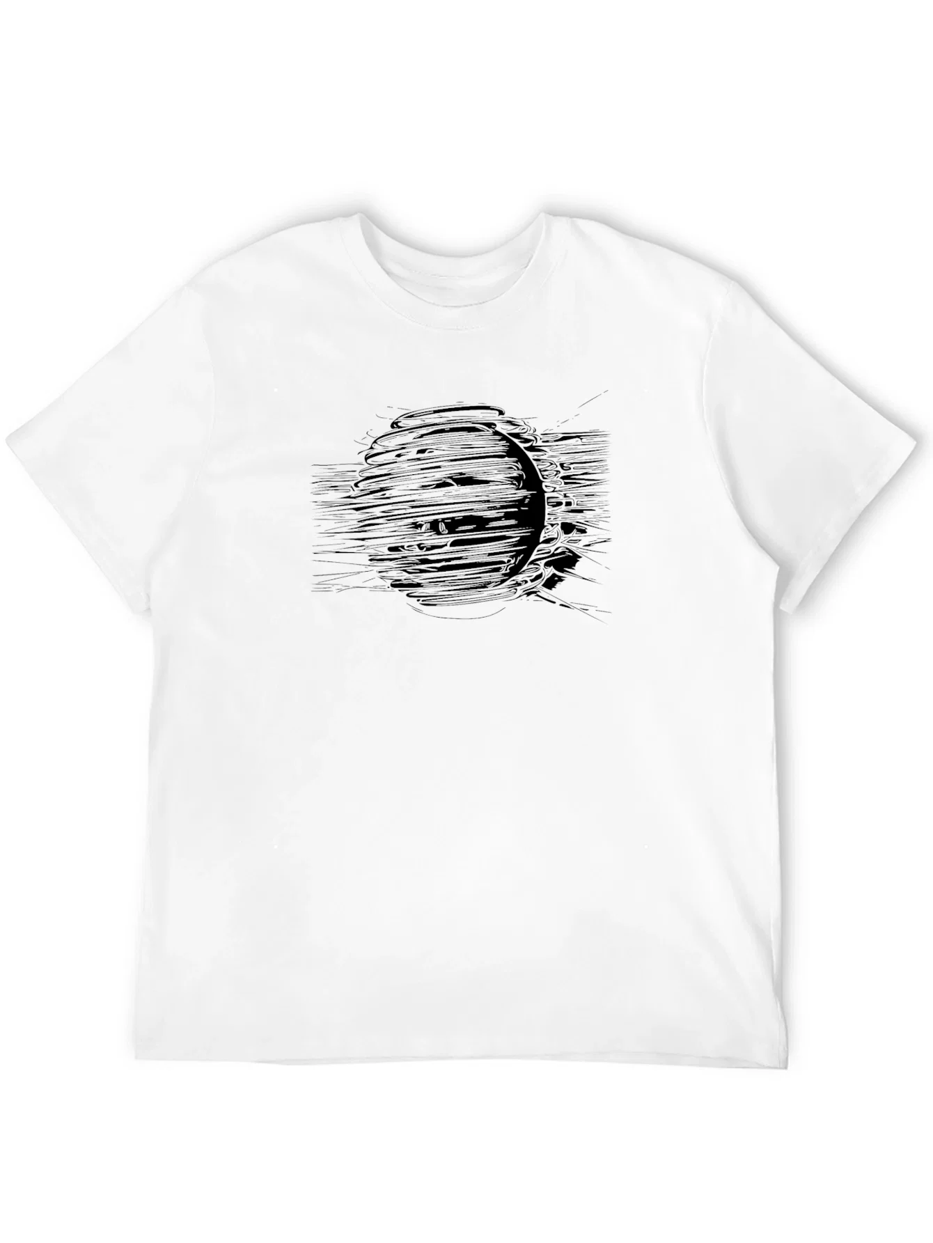Rebbecca Abstract Graphic Black Crew Neck T-Shirt