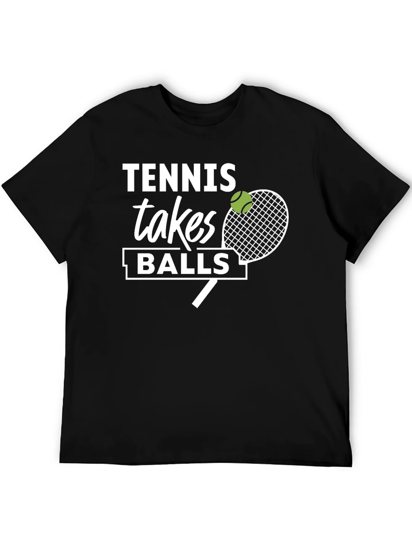 Camiseta Negra Tennis Takes Balls
