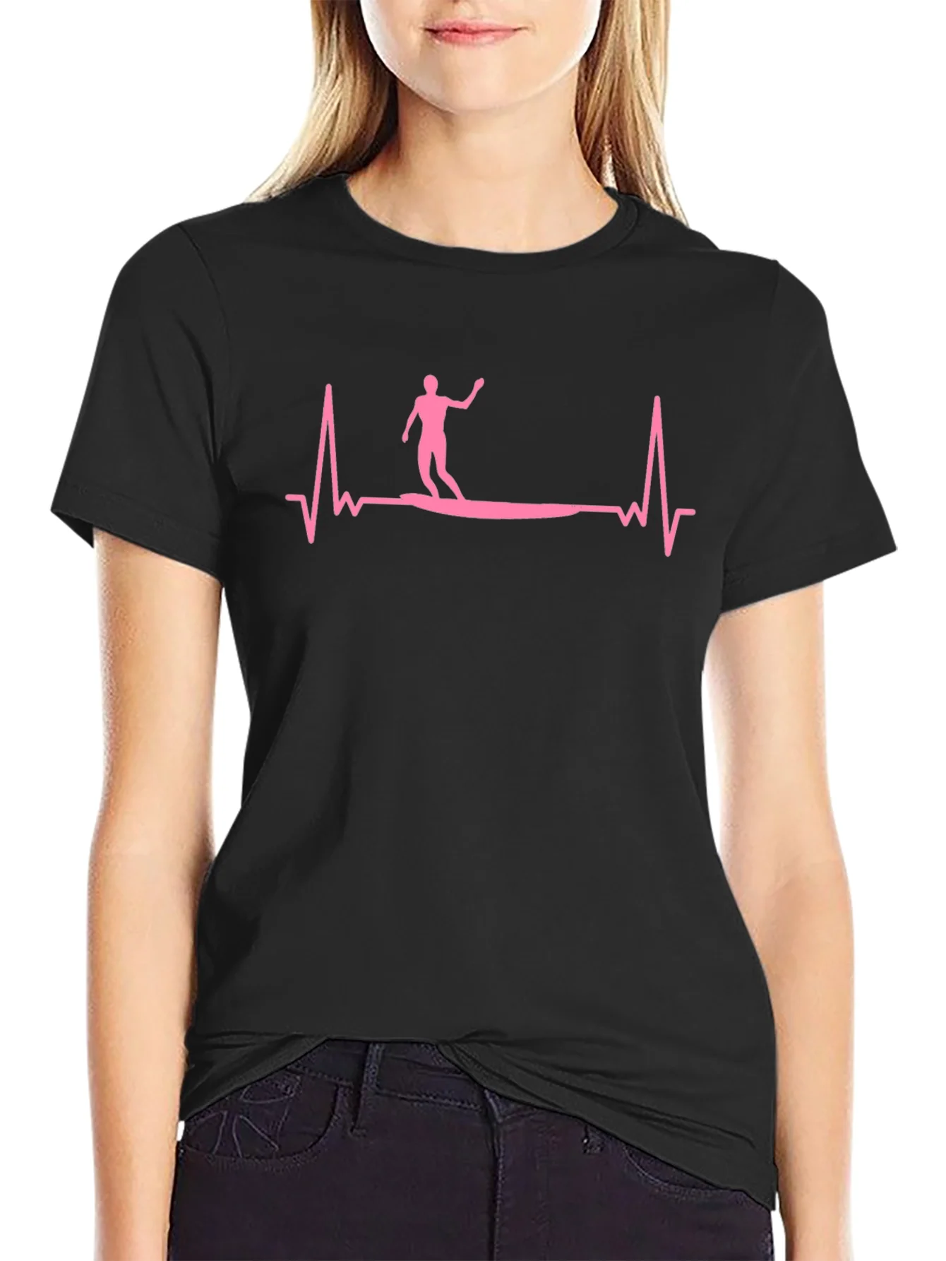 Rebbecca Surfing Heartbeat Graphic Tee