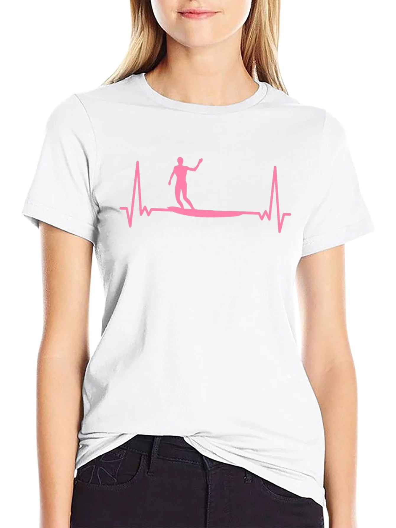 Rebbecca Surfing Heartbeat Graphic Tee
