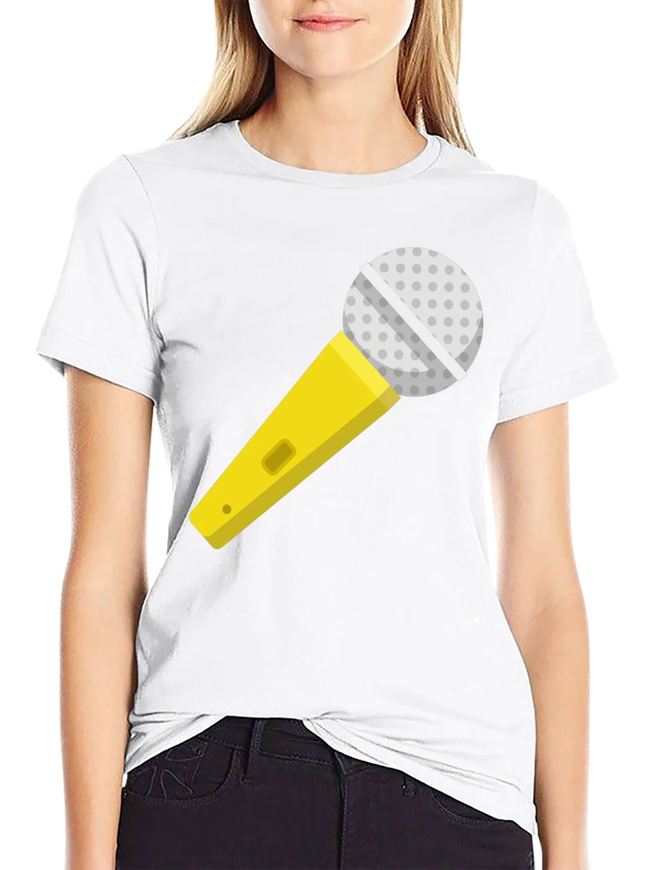 Rebbecca Microphone Graphic T-Shirt - Singer Karaoke Ready