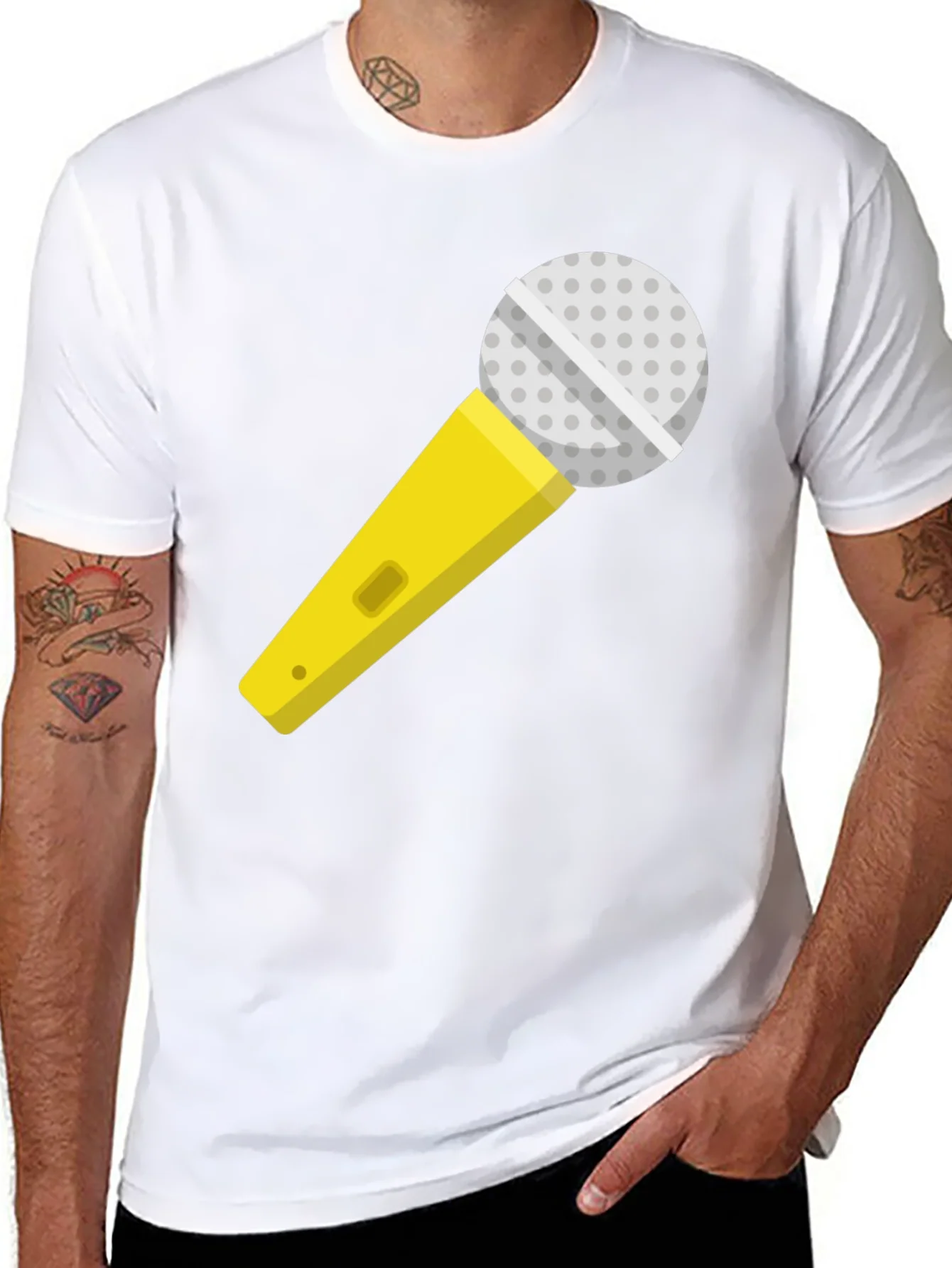 Rebbecca Microphone Graphic T-Shirt - Singer Karaoke Ready