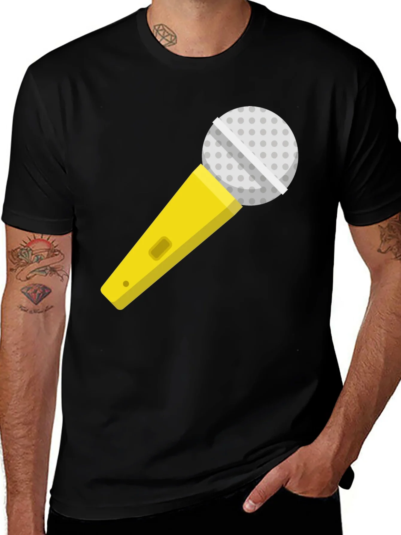 Rebbecca Microphone Graphic T-Shirt - Singer Karaoke Ready