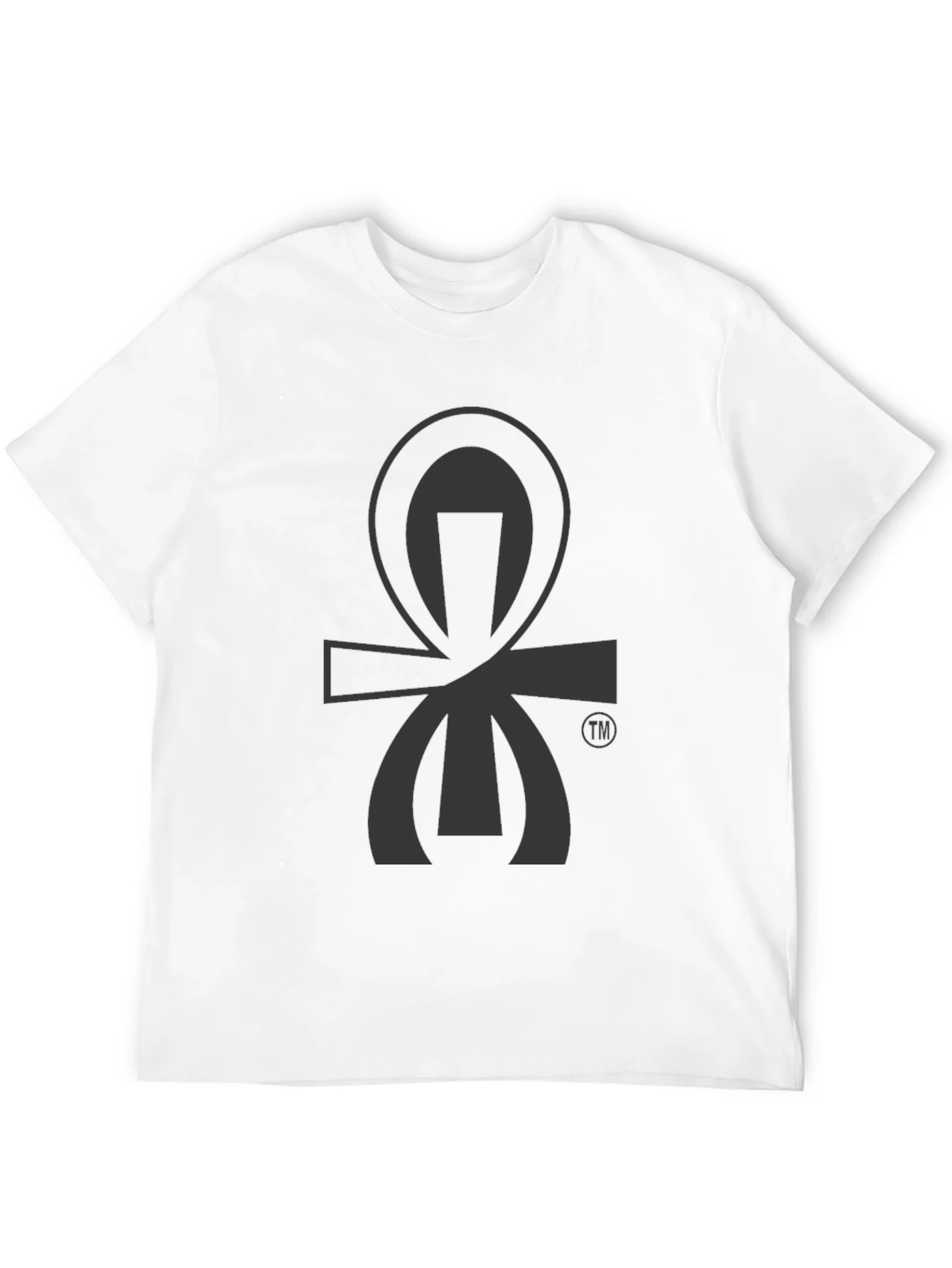 Camiseta Negra con Dise?o Ankh Egipcio