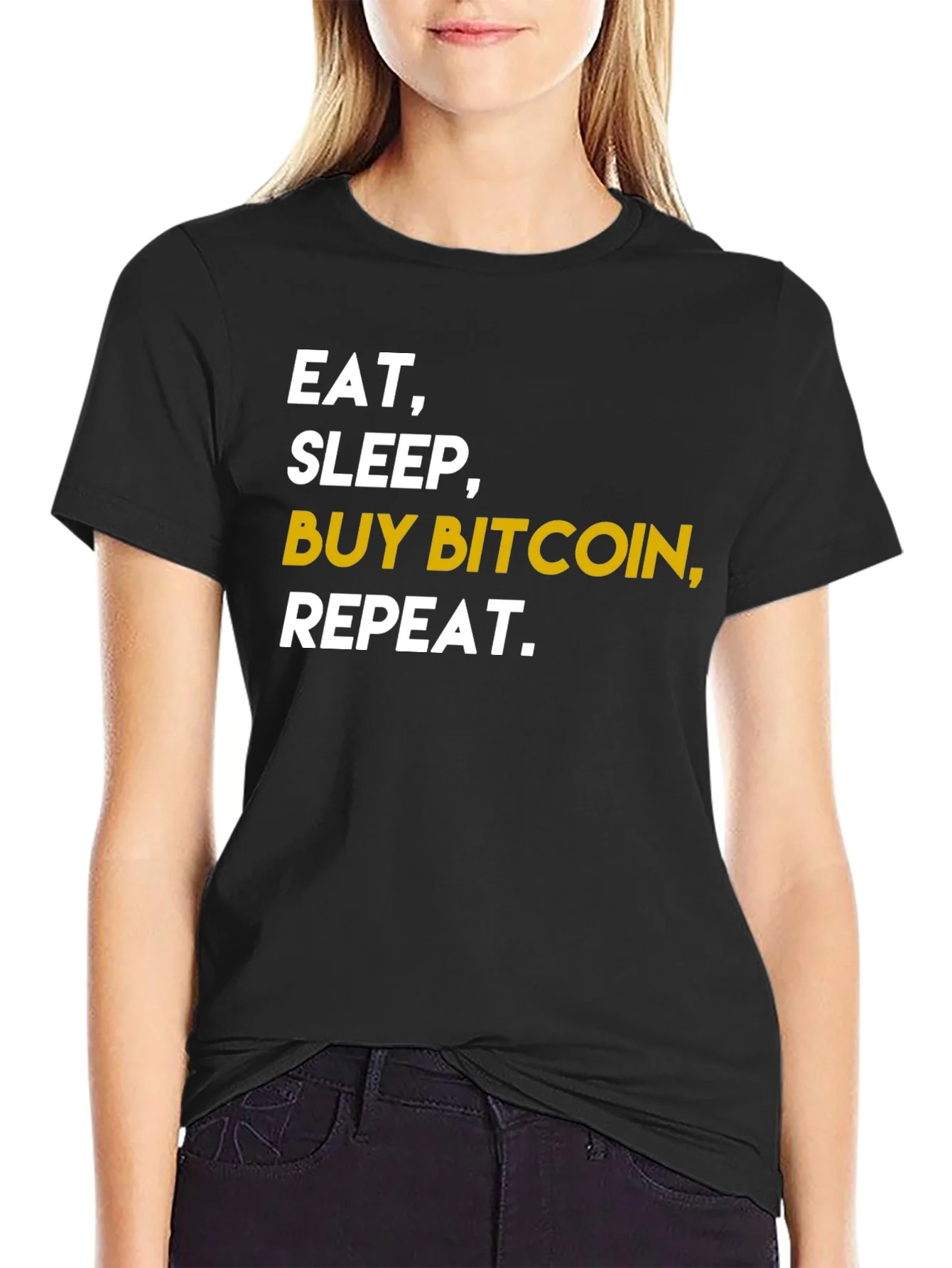 Rebbecca Eat Sleep Buy Bitcoin T-Shirt