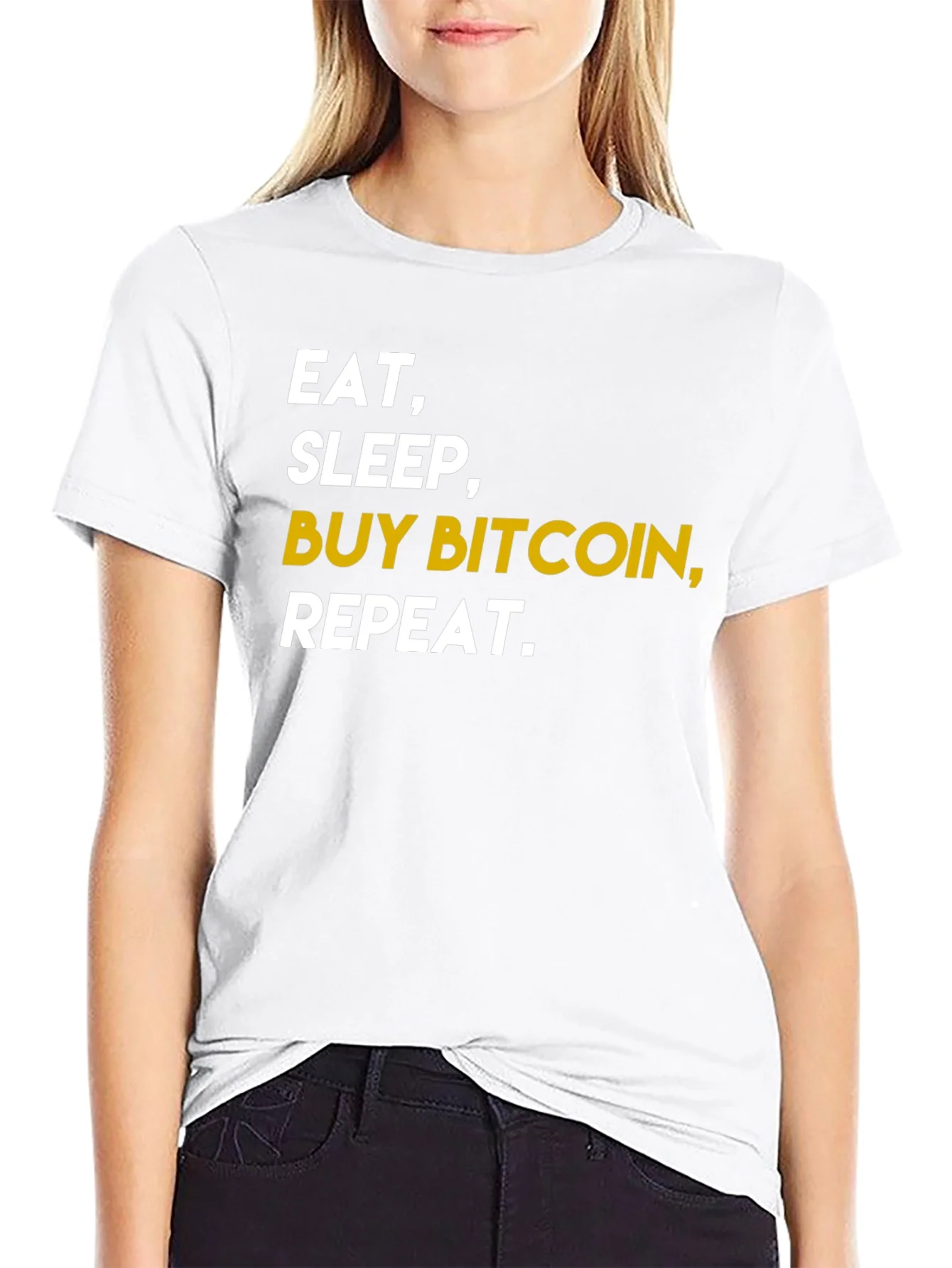 Rebbecca Eat Sleep Buy Bitcoin T-Shirt