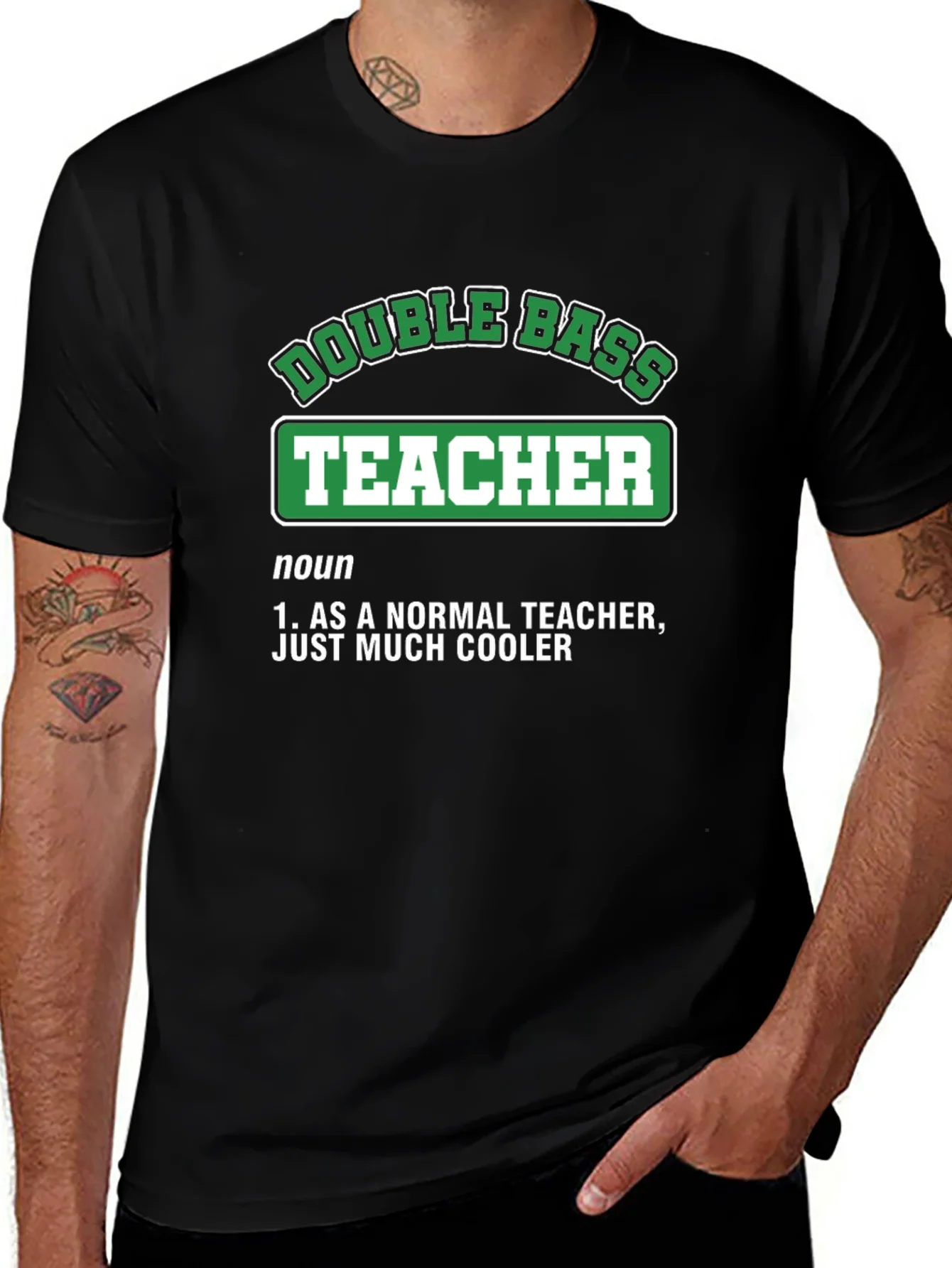 Rebbecca Double Bass Teacher T-Shirt - Cool Definition Tee