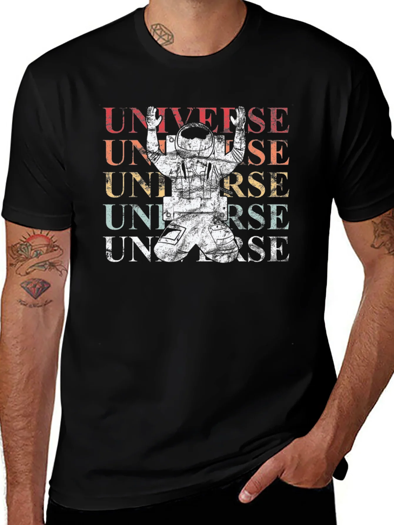 Rebbecca Retro Universe Astronaut Graphic T-Shirt