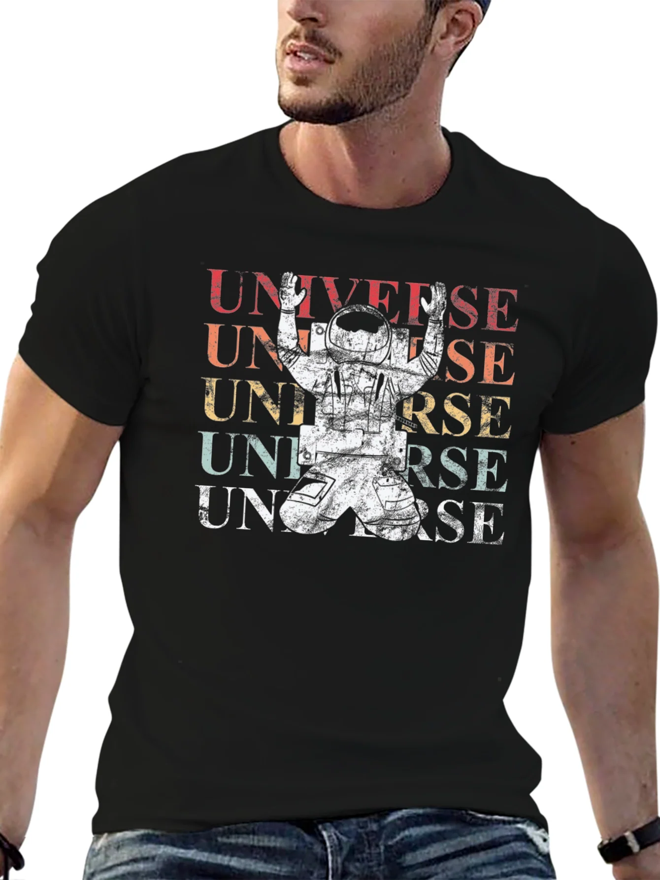 Rebbecca Retro Universe Astronaut Graphic T-Shirt