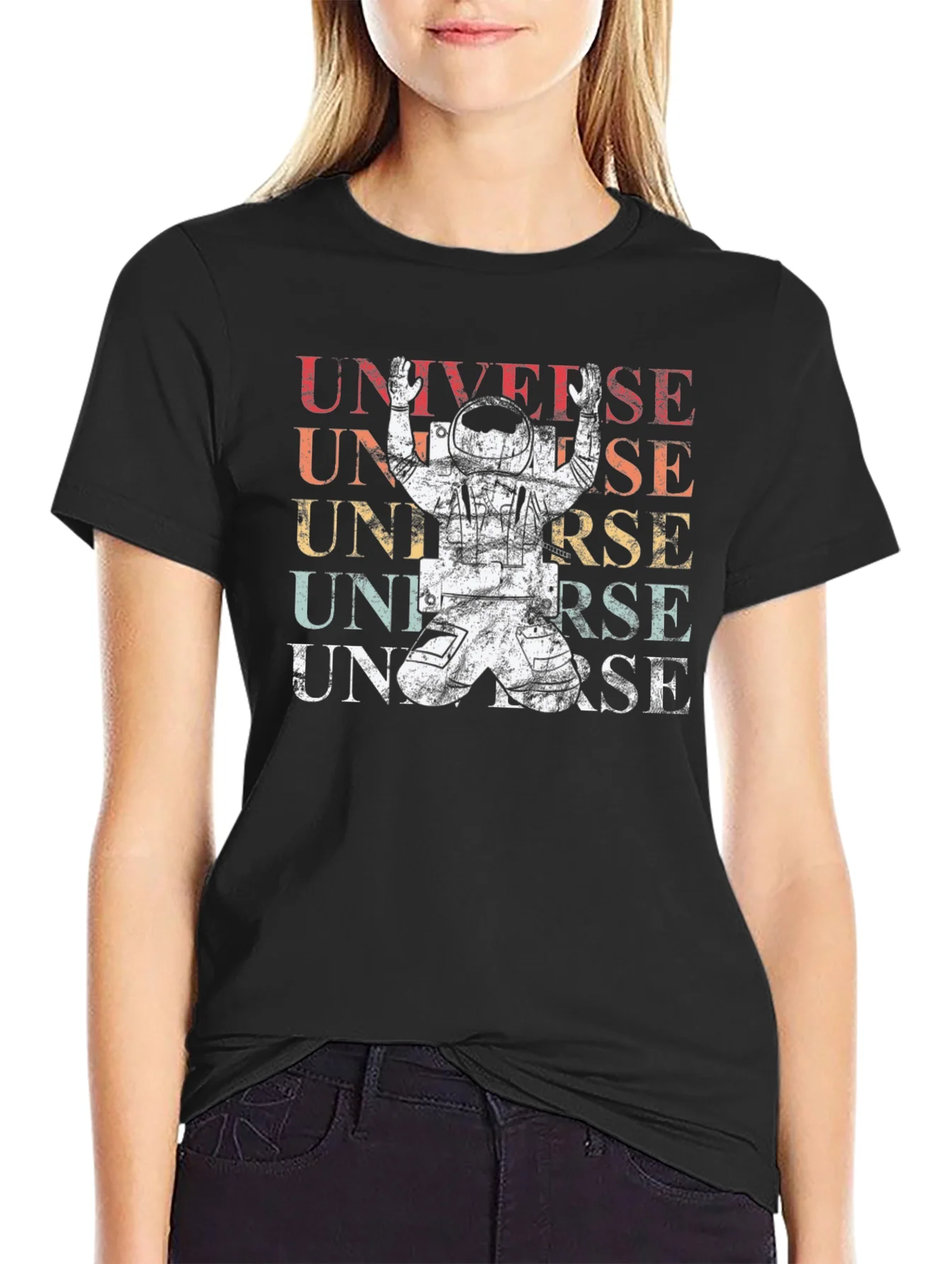 Rebbecca Retro Universe Astronaut Graphic T-Shirt