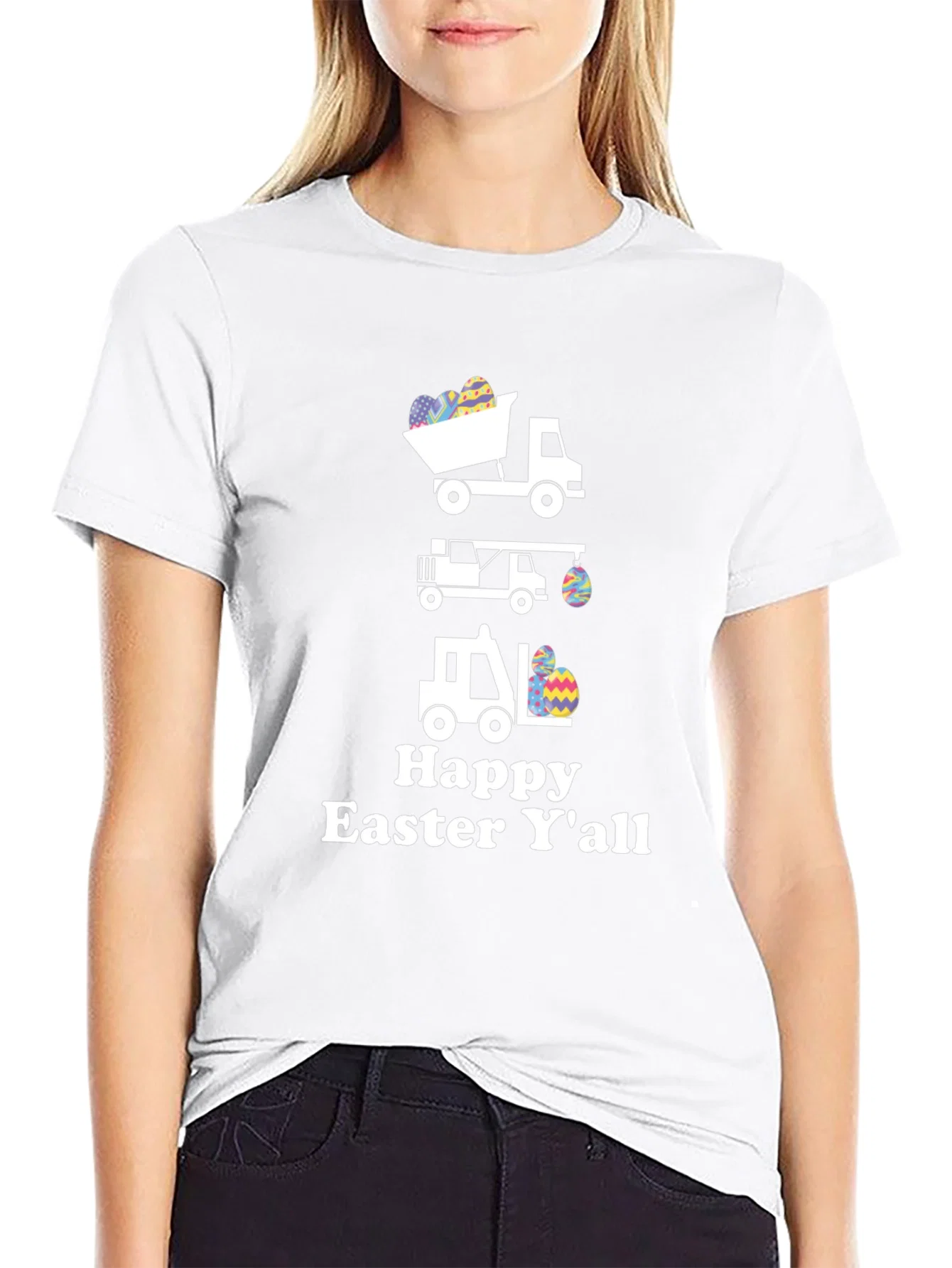 Rebbecca Easter Trucks T-Shirt - Happy Easter Yall