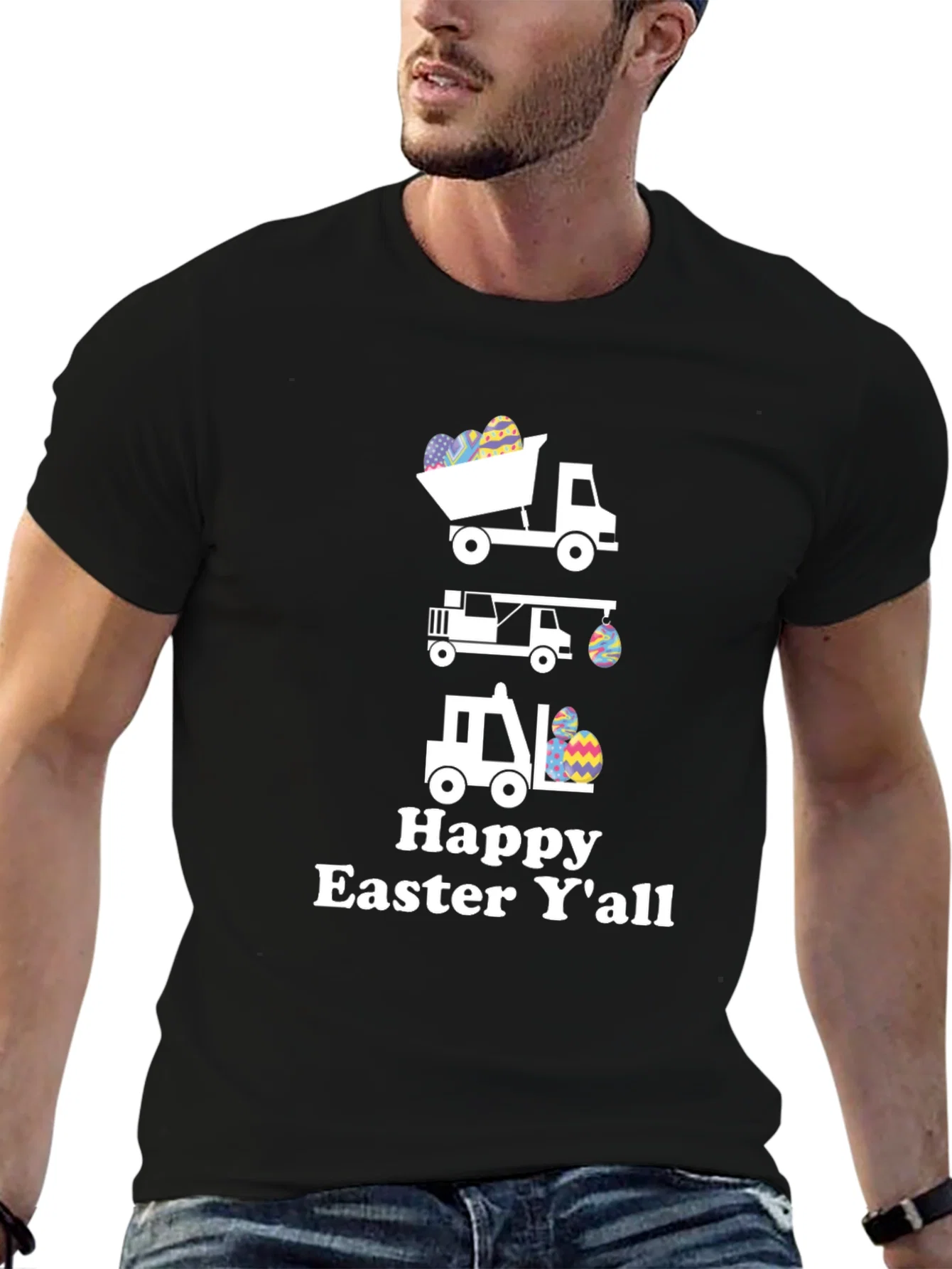 Rebbecca Easter Trucks T-Shirt - Happy Easter Yall