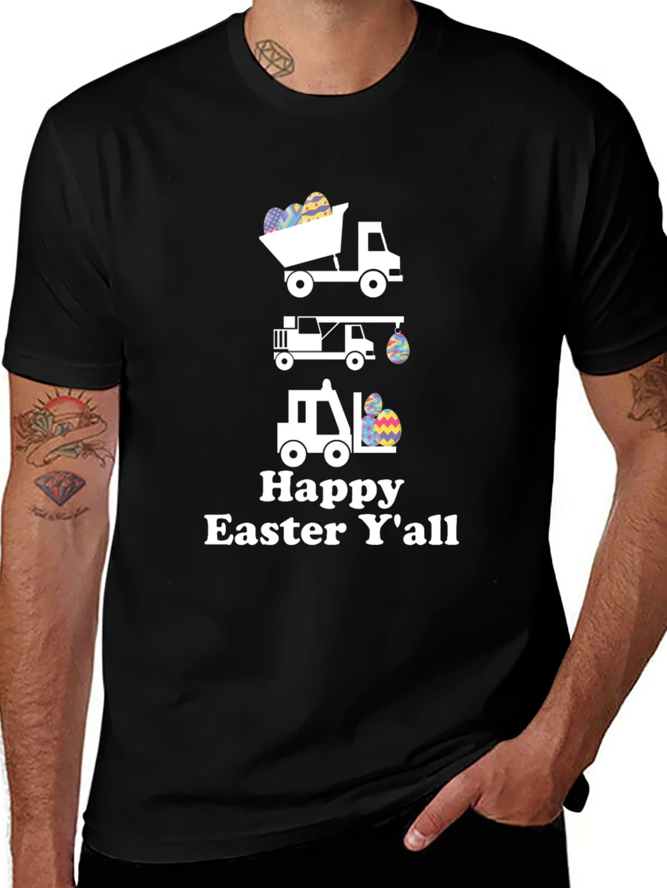 Rebbecca Easter Trucks T-Shirt - Happy Easter Yall