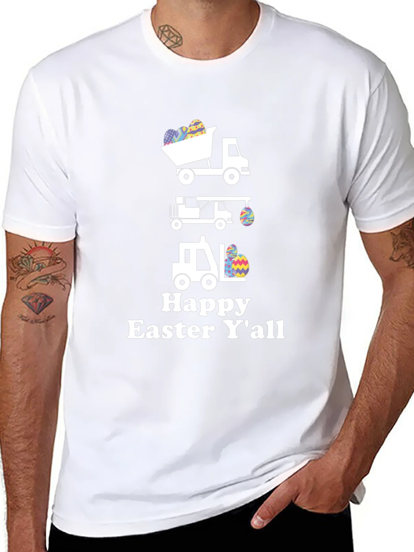 Rebbecca Easter Trucks T-Shirt - Happy Easter Yall