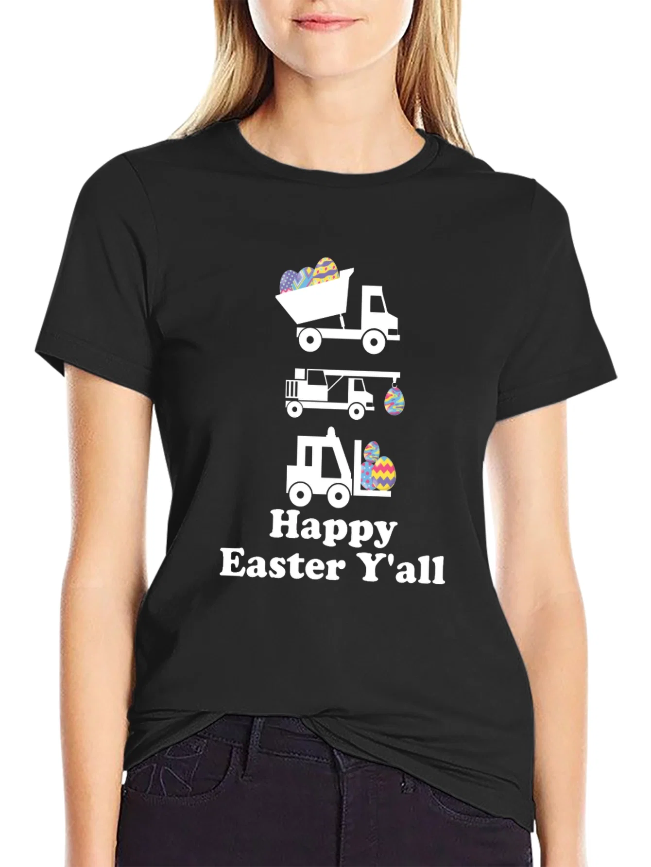 Rebbecca Easter Trucks T-Shirt - Happy Easter Yall