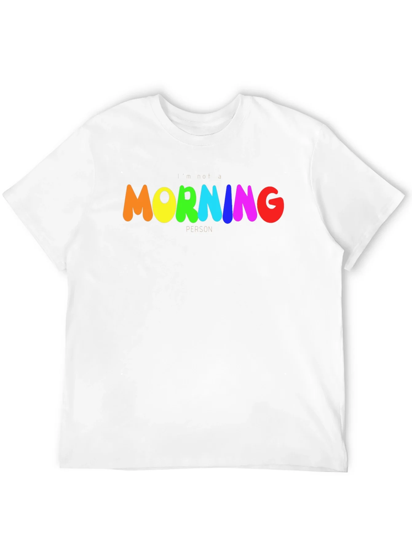 Rebbecca Rainbow Morning Person Graphic Tee - Black