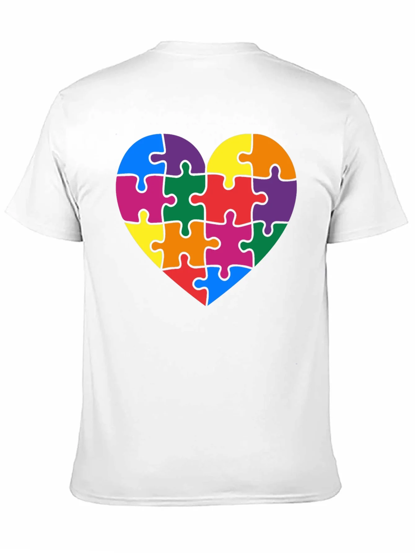 Camiseta Negra Coraz¨®n Puzzle Autismo