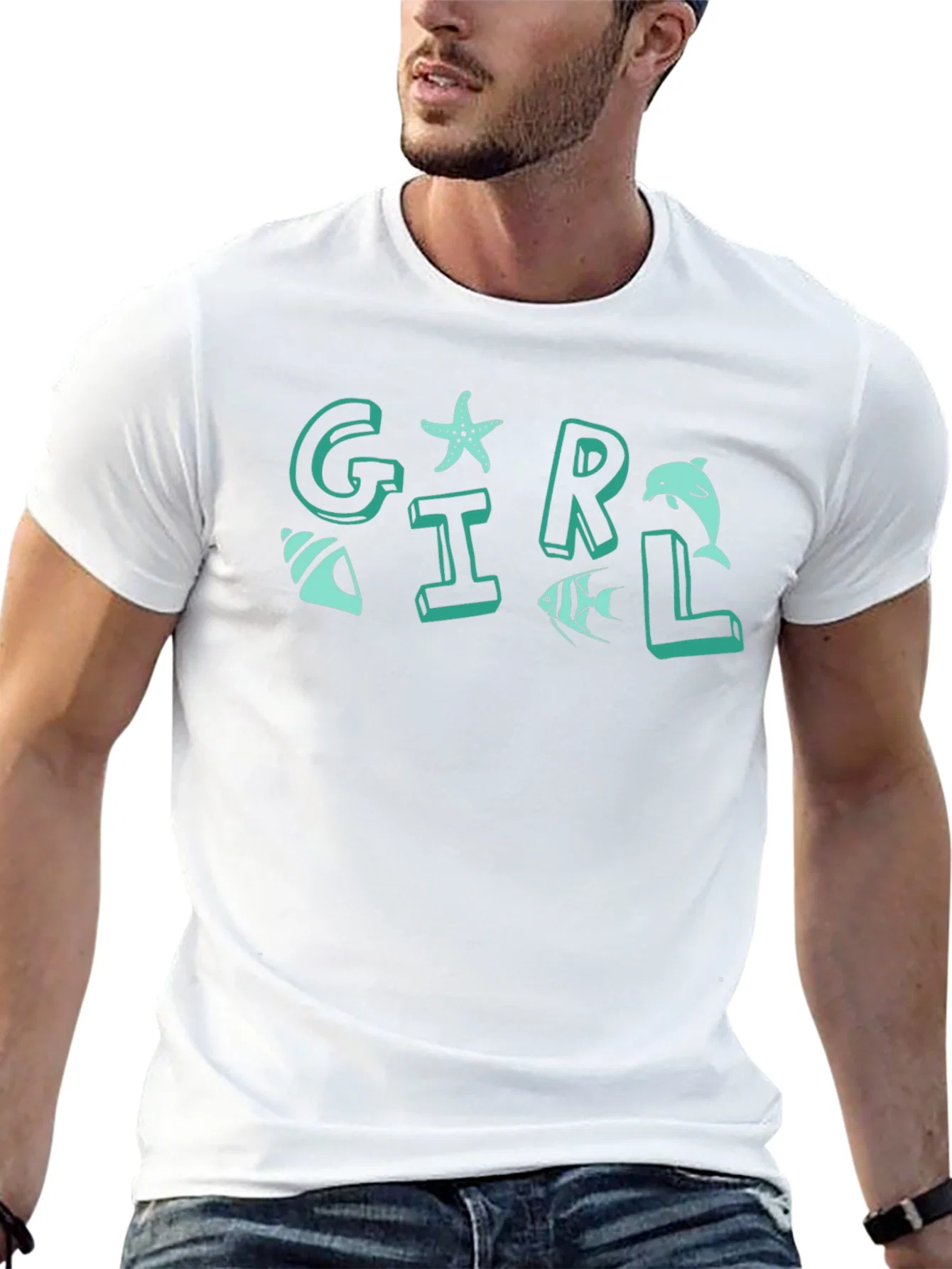 Rebbecca Girl Sea Life Graphic T-Shirt
