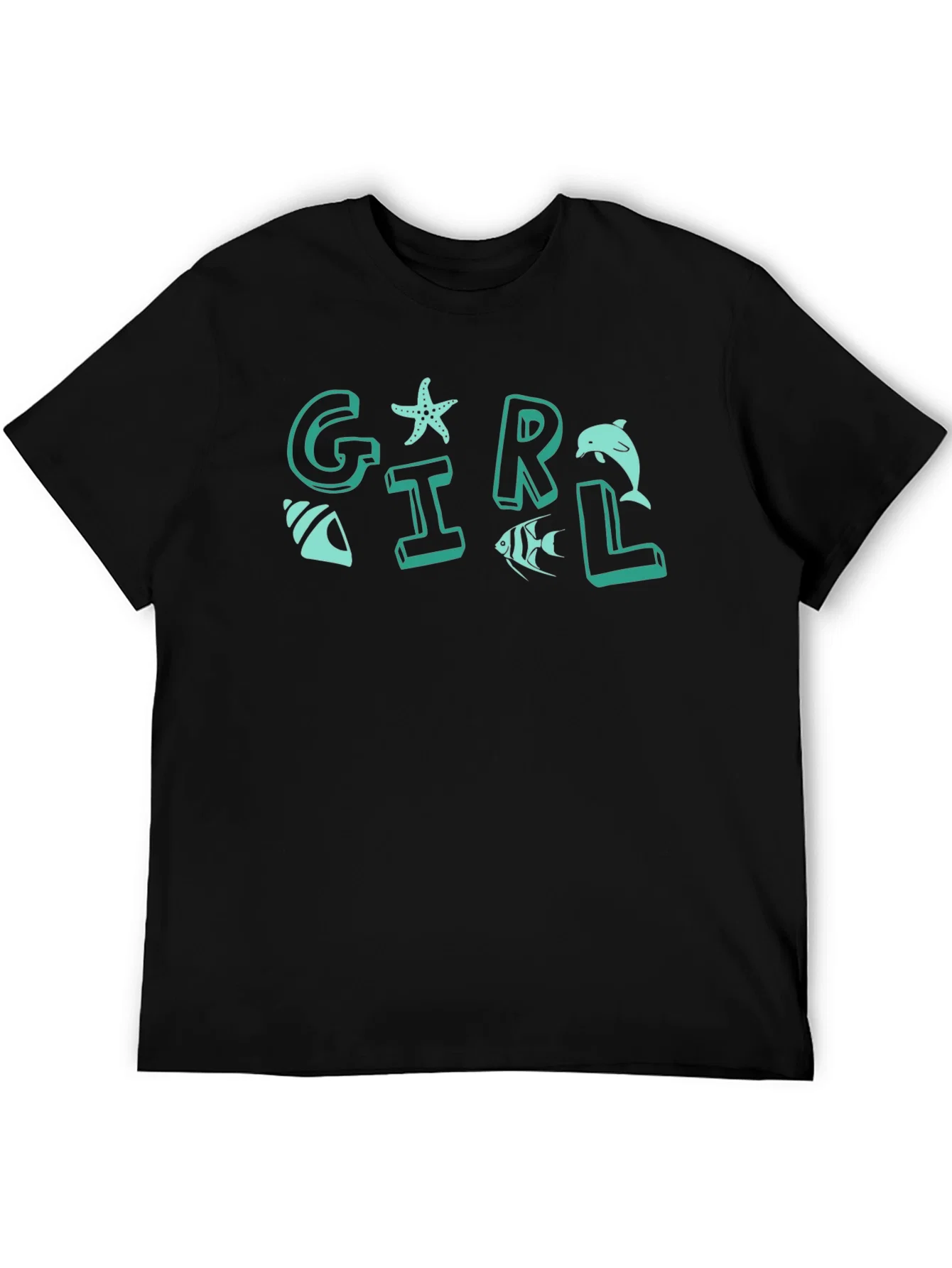 Rebbecca Girl Sea Life Graphic T-Shirt